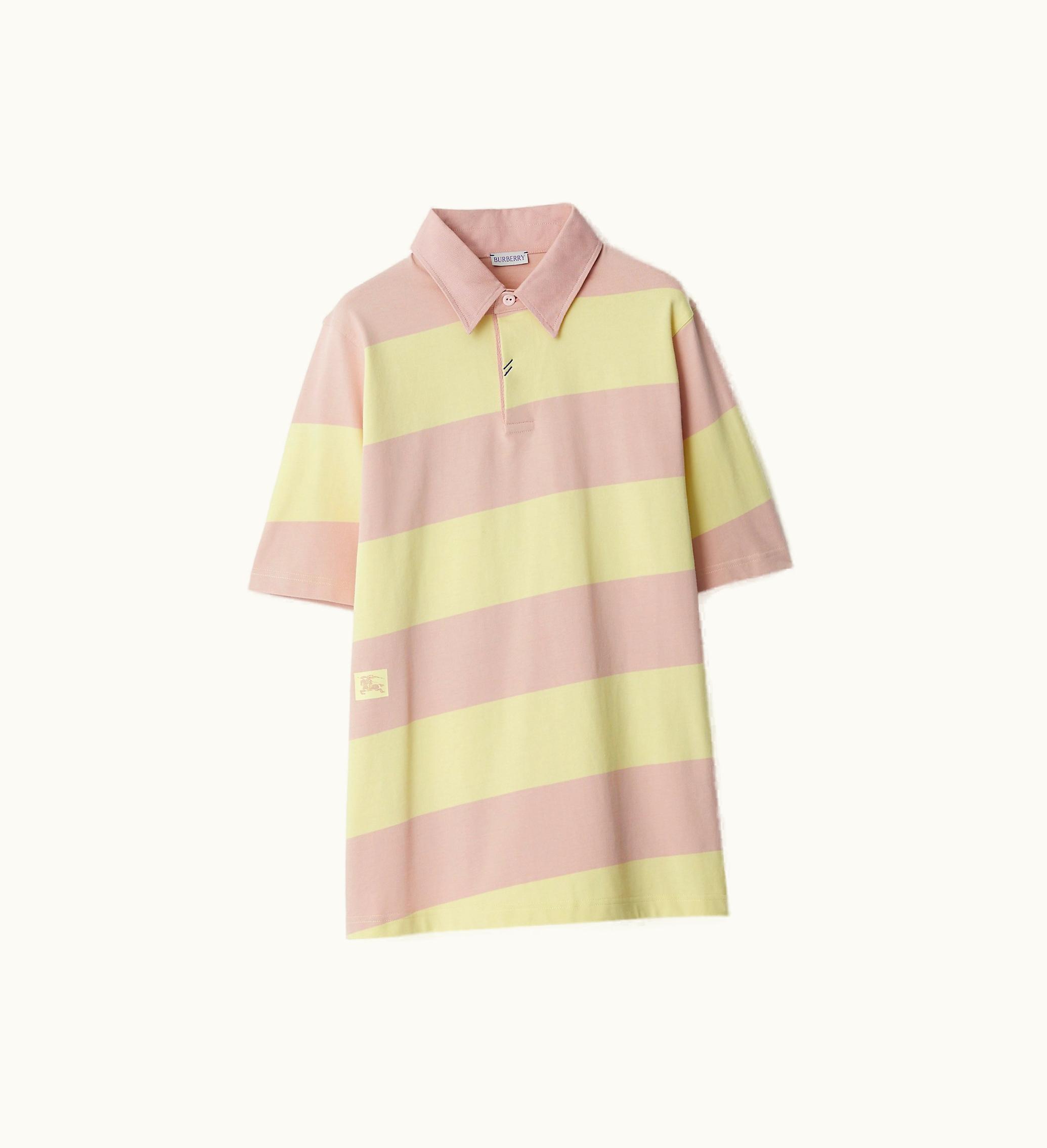 Burberry Burberry Striped Cotton Polo Shirt In Cameo - Women