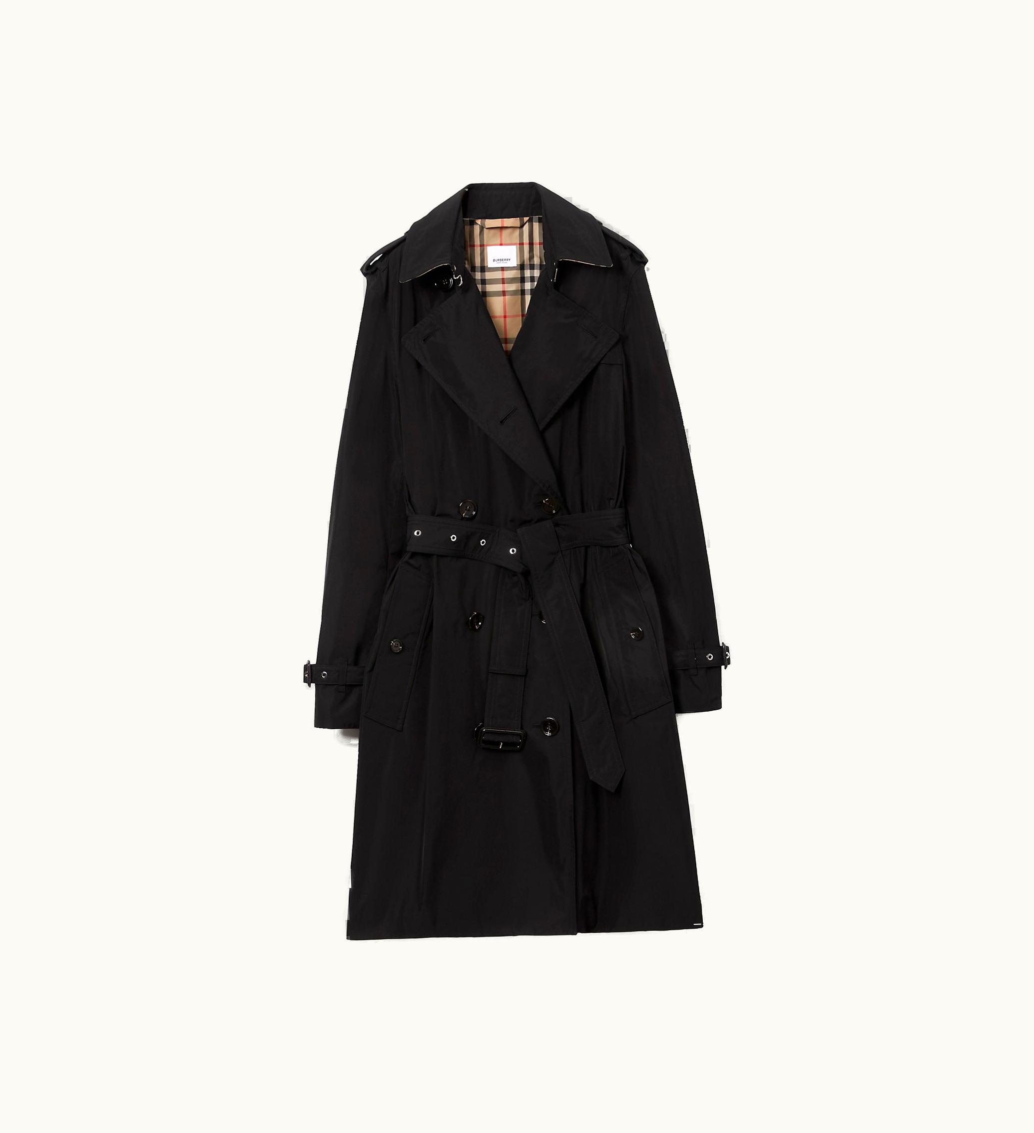Burberry Burberry Mid-length Lightweight Kensington Trench Coat In Black - Women, Nylon