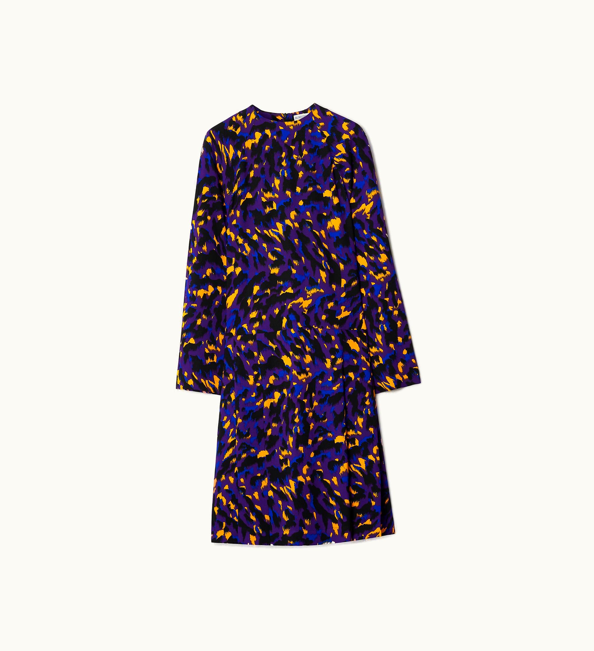 Burberry Burberry Camouflage Cady Dress In Thistle - Women, Silk