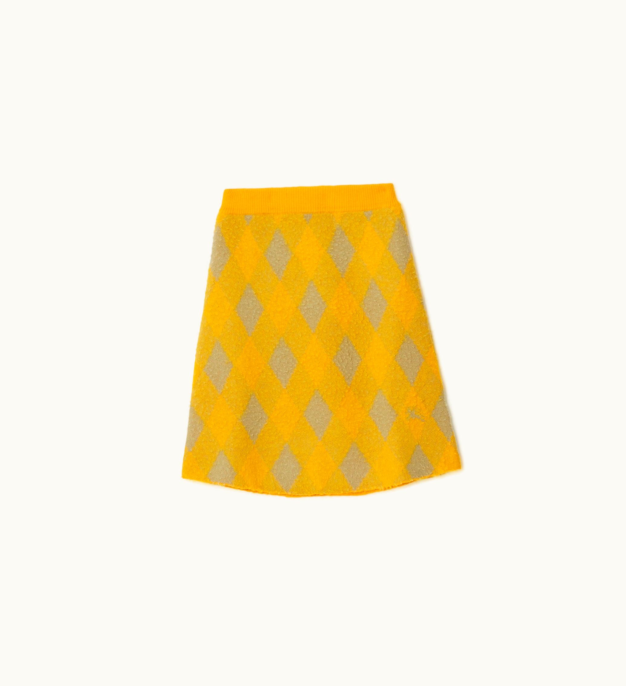 Burberry Burberry Argyle Wool Skirt In Mimosa - Women