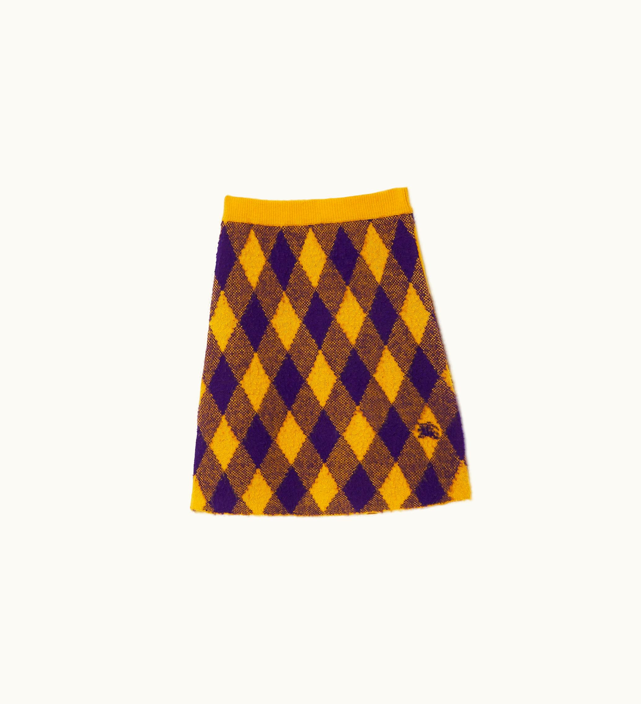 Burberry Burberry Argyle Wool Skirt In Pear - Women