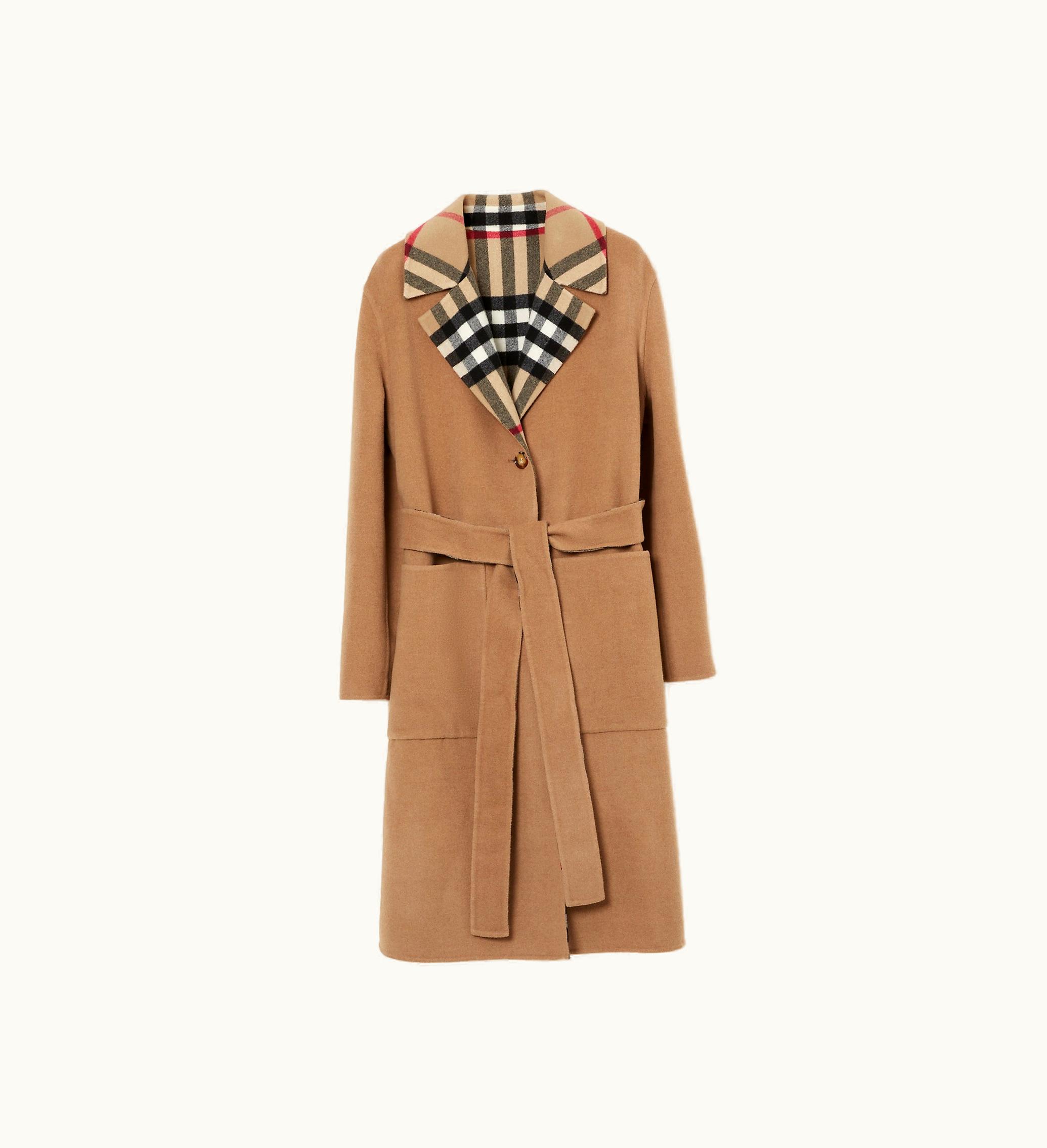 Burberry Burberry Reversible Check Wool Coat In Archive Beige - Women, Cashmere