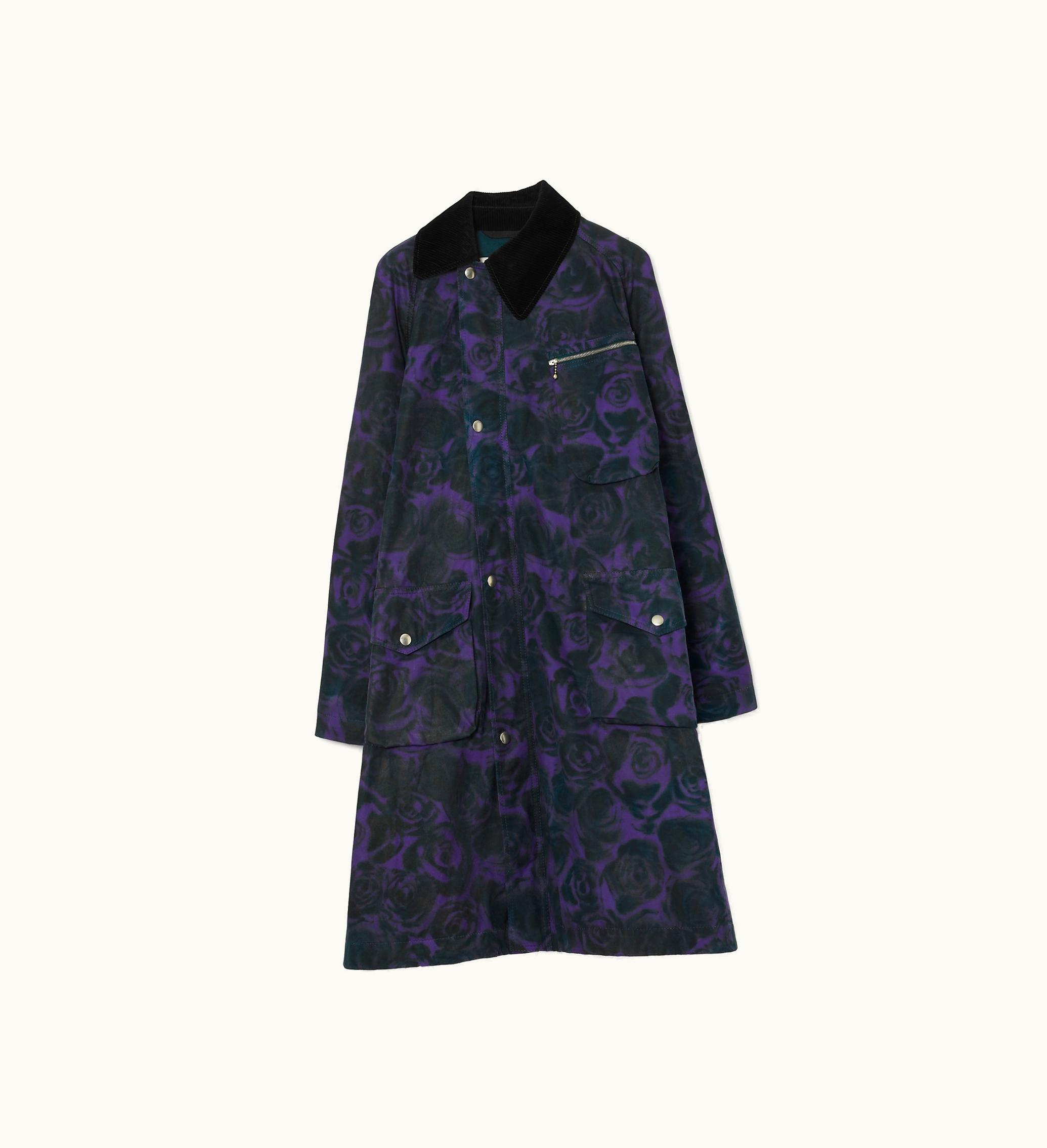 Burberry Burberry Rose Waxed Cotton Car Coat In Vine - Women