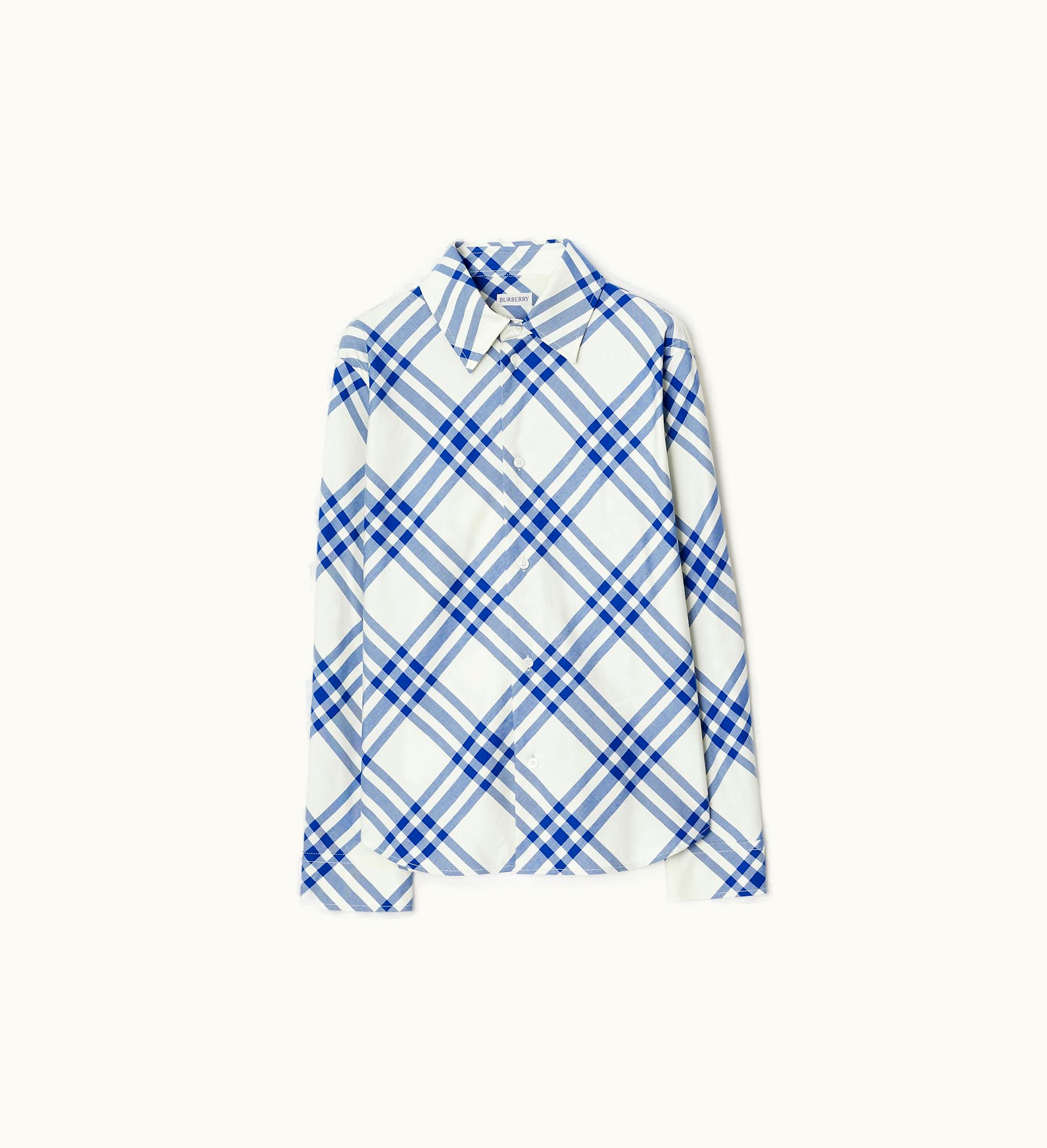 Burberry Burberry Check Cotton Shirt In Salt - Women