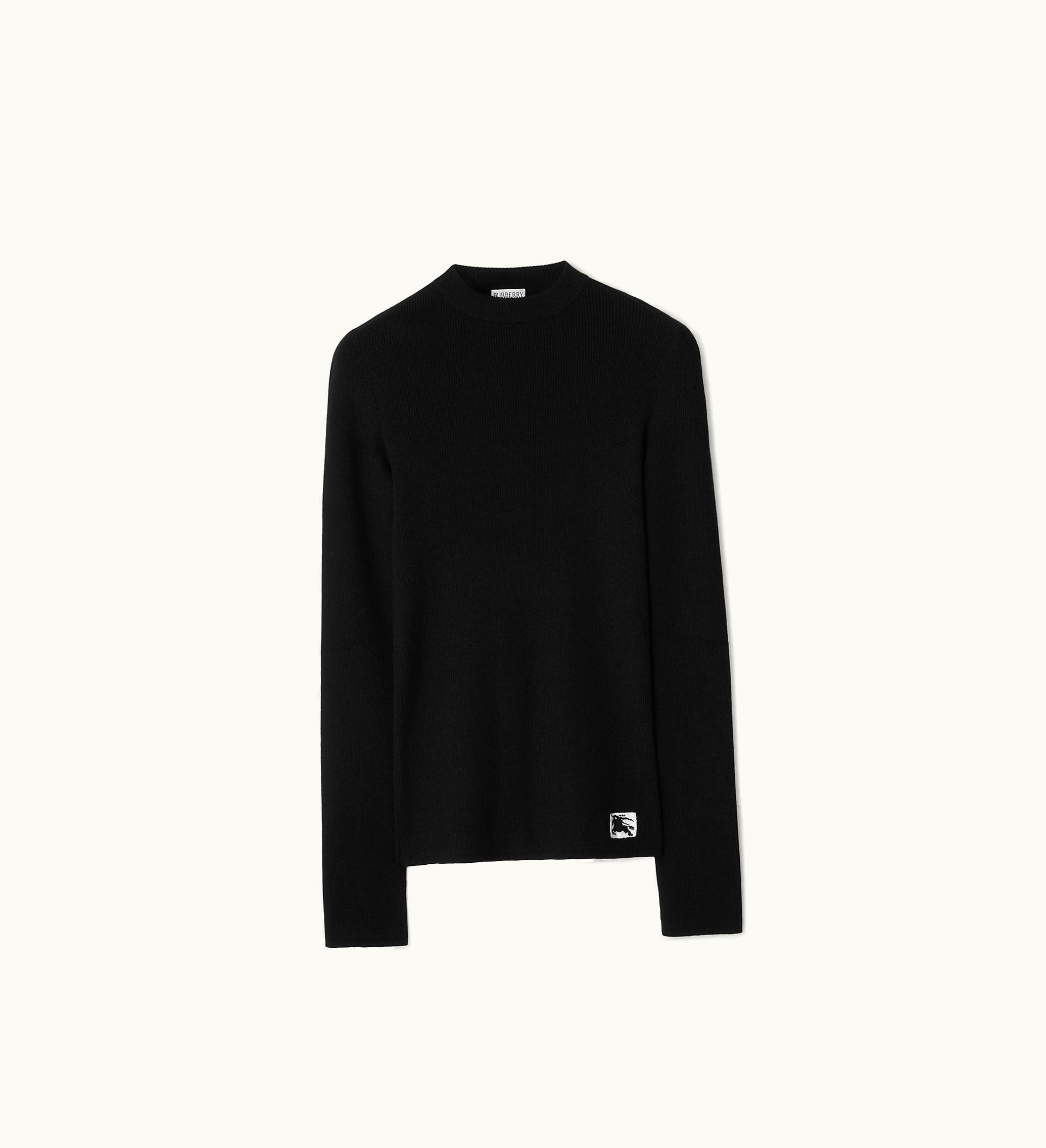 Burberry Burberry Wool Blend Sweater In Black - Women, Cashmere