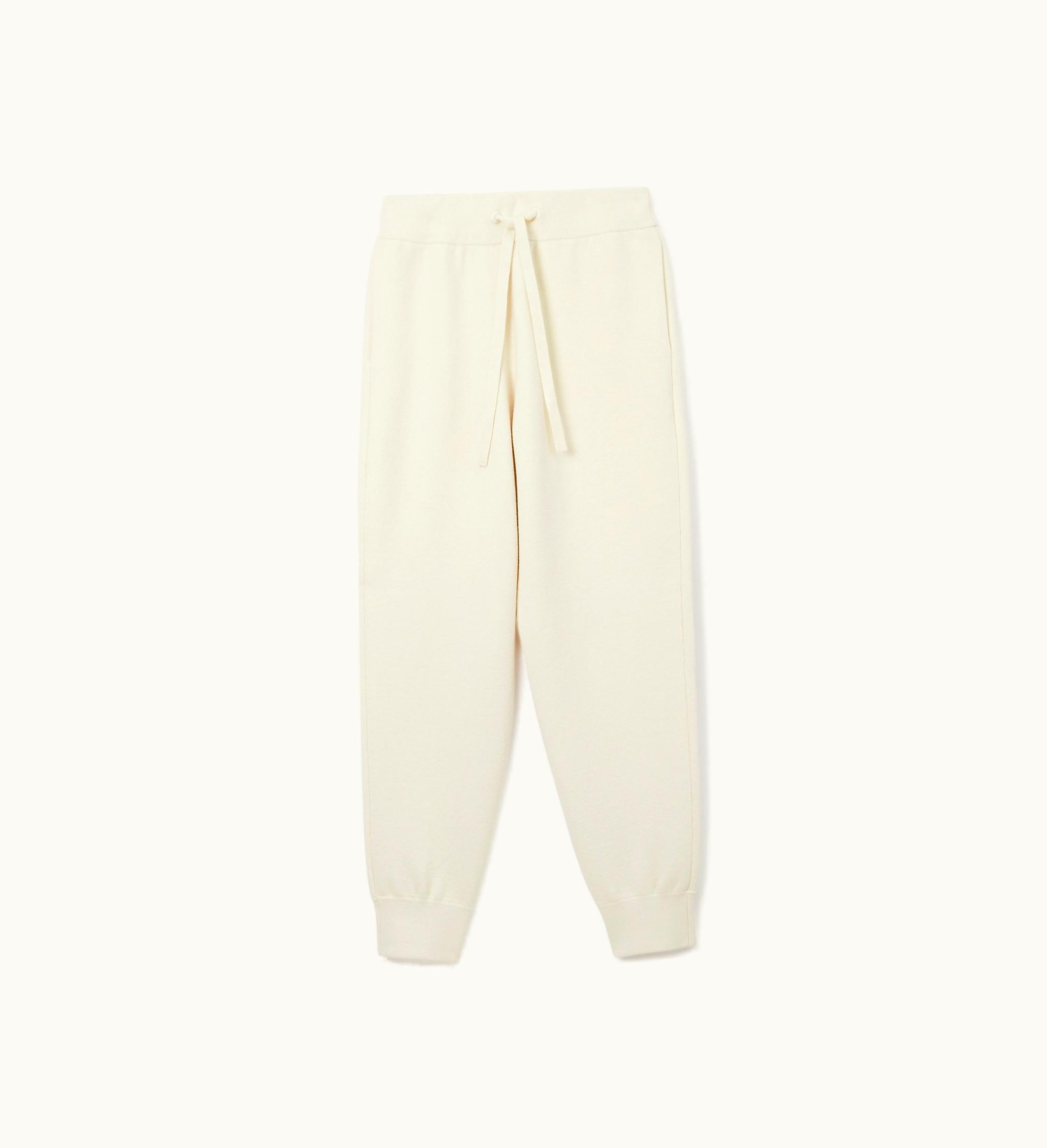 Burberry Burberry Cashmere Blend Jogging Pants In Natural White - Women, Cotton, Nylon