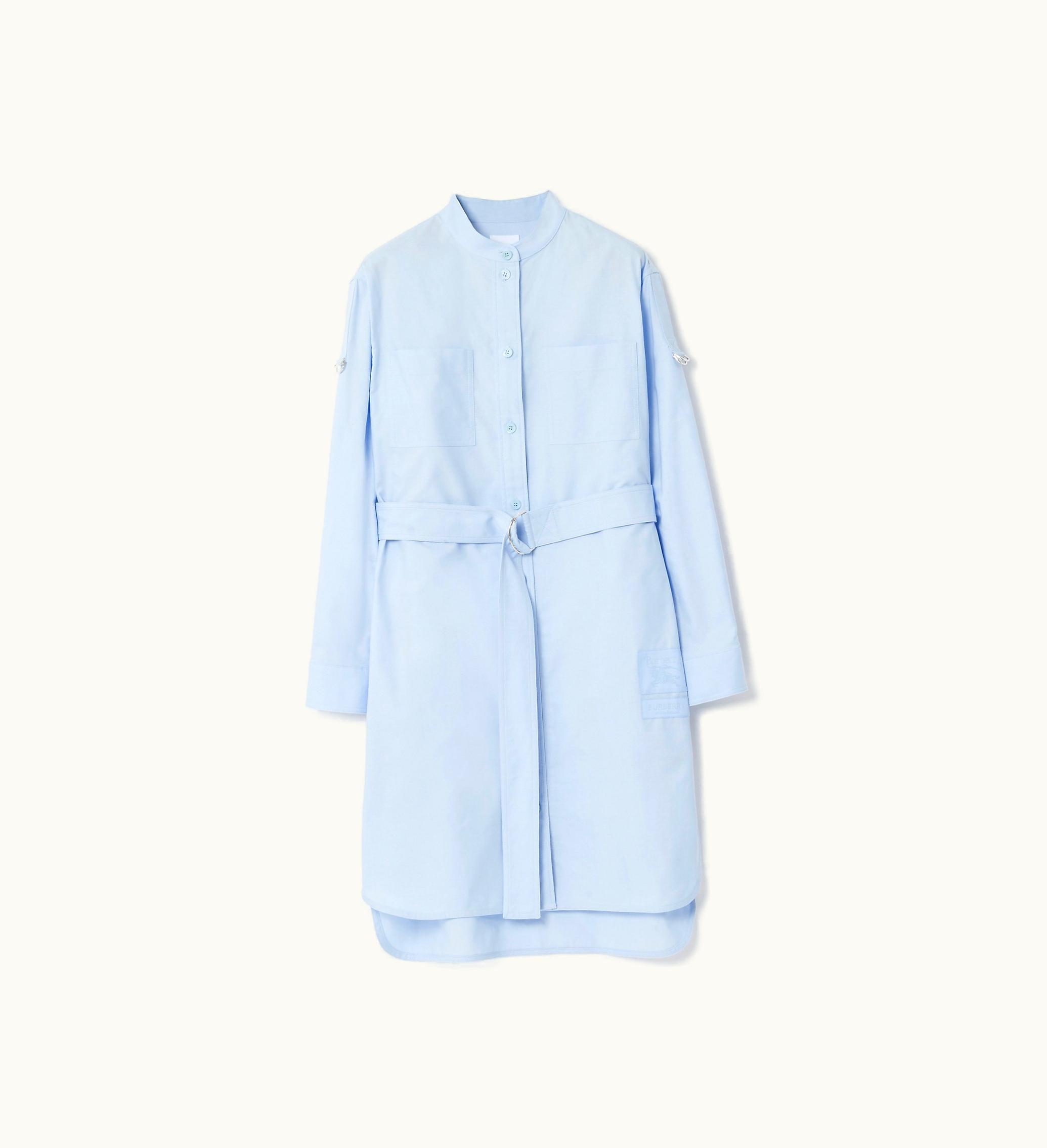 Burberry Burberry Cotton Oxford Shirt Dress In Pale Blue - Women
