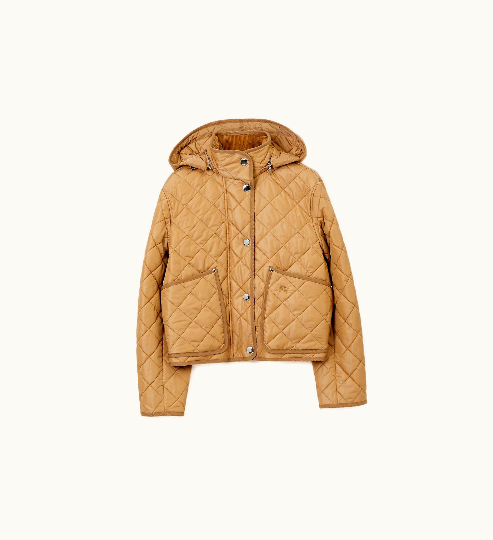 Burberry Burberry Cropped Quilted Nylon Jacket In Archive Beige - Women
