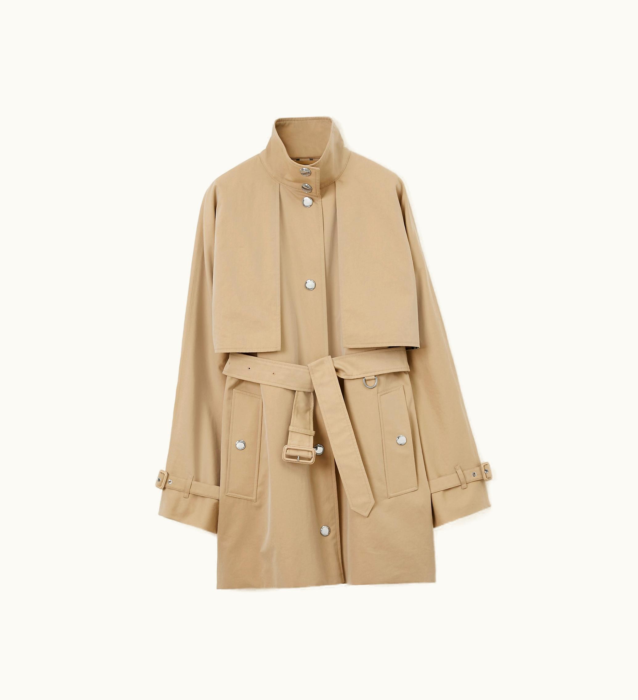 Burberry Burberry Short Lightweight Gabardine Trench Coat In Honey - Women, Cotton