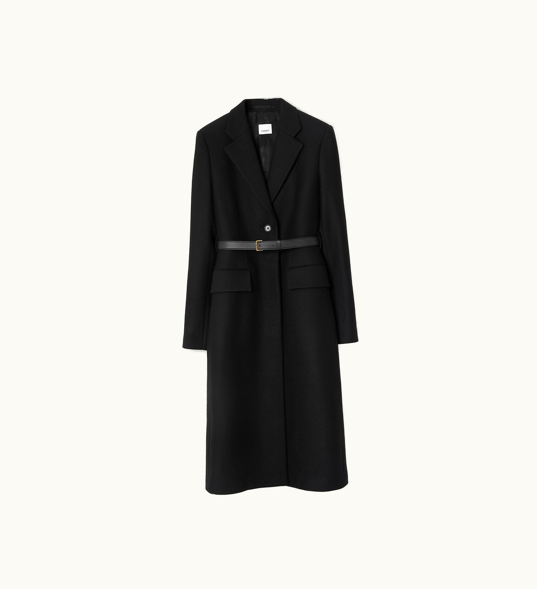 Burberry Burberry Camel Hair Wool Tailored Coat In Black - Women, Cashmere