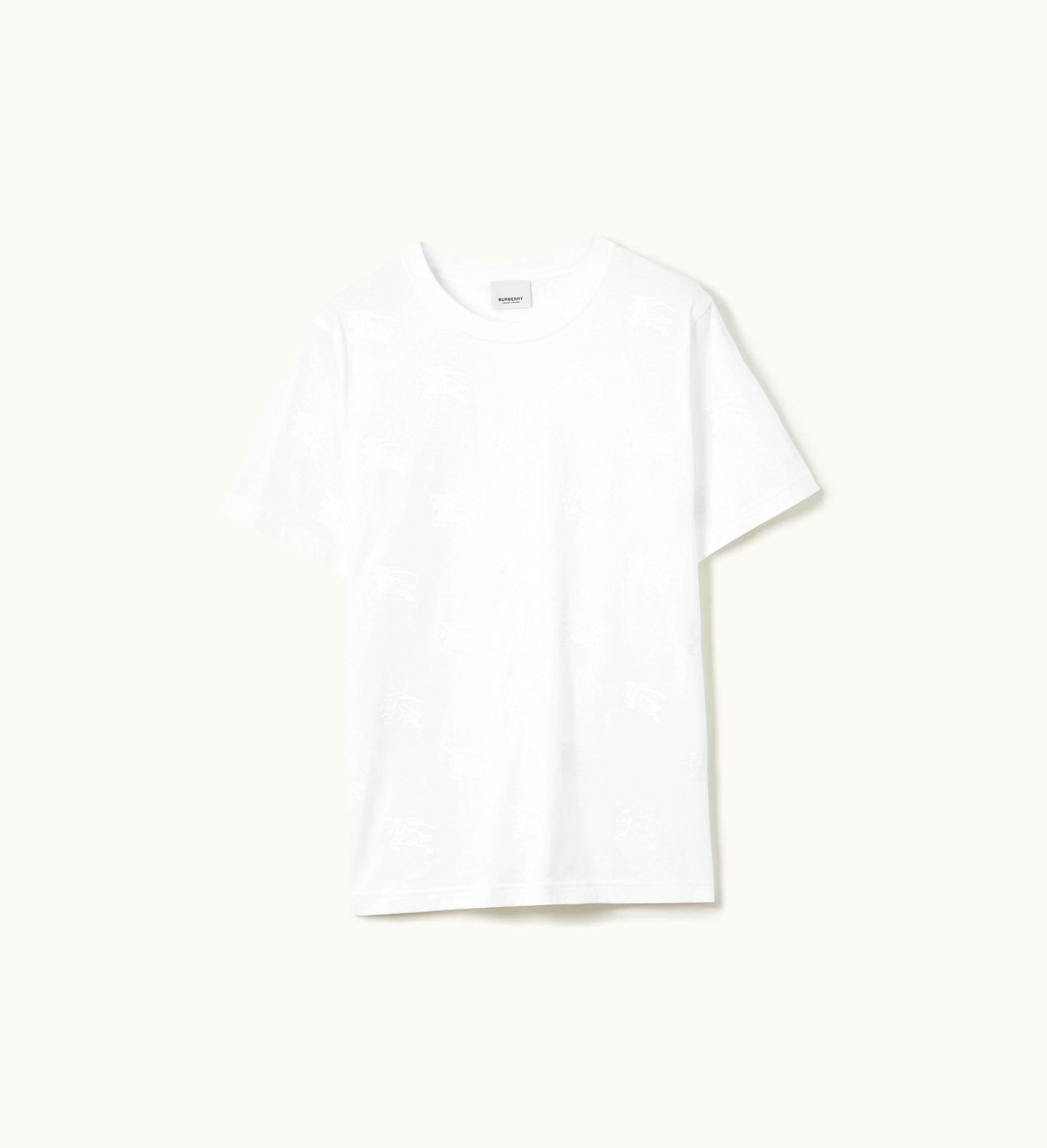 Burberry Burberry Ekd Print Cotton T-shirt In White - Women
