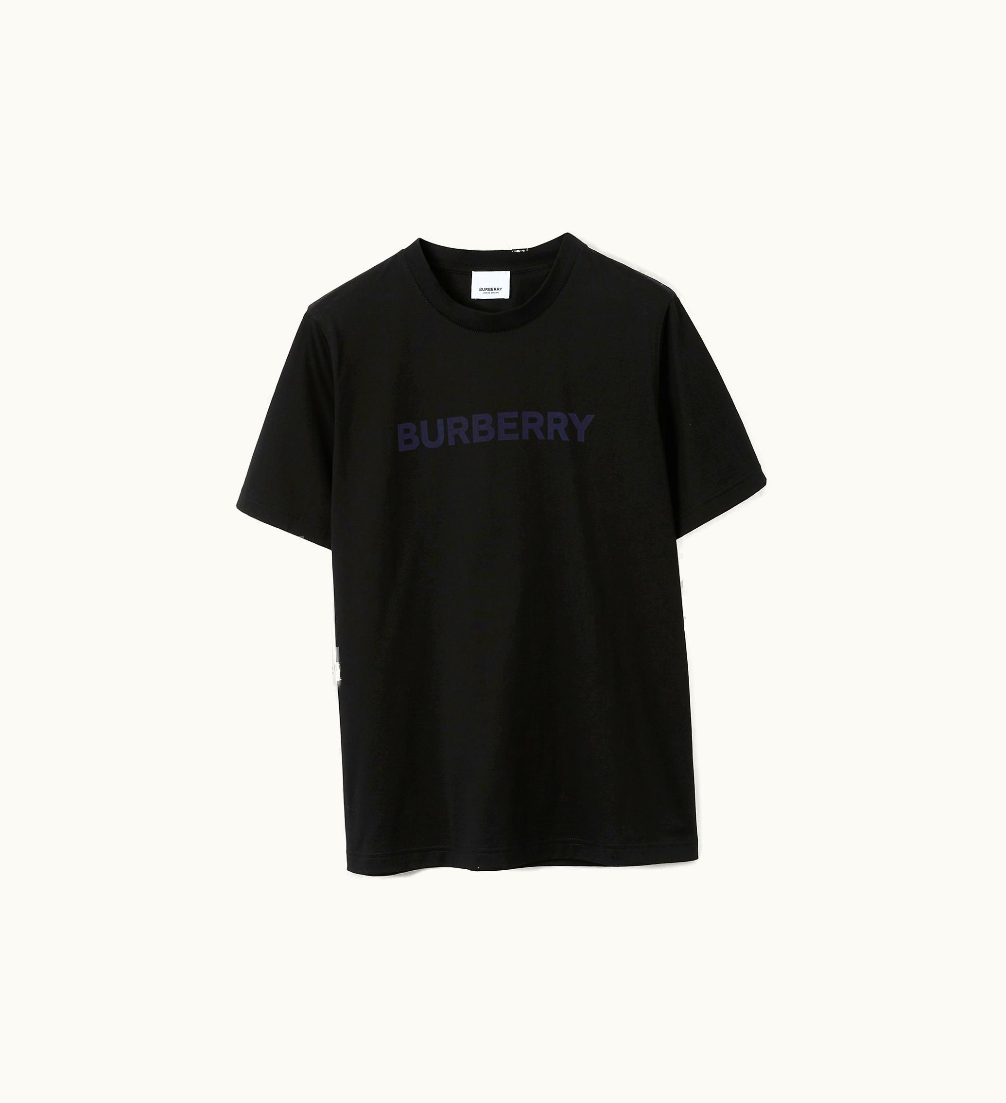 Burberry Burberry Logo Print Cotton T-shirt In Black - Women