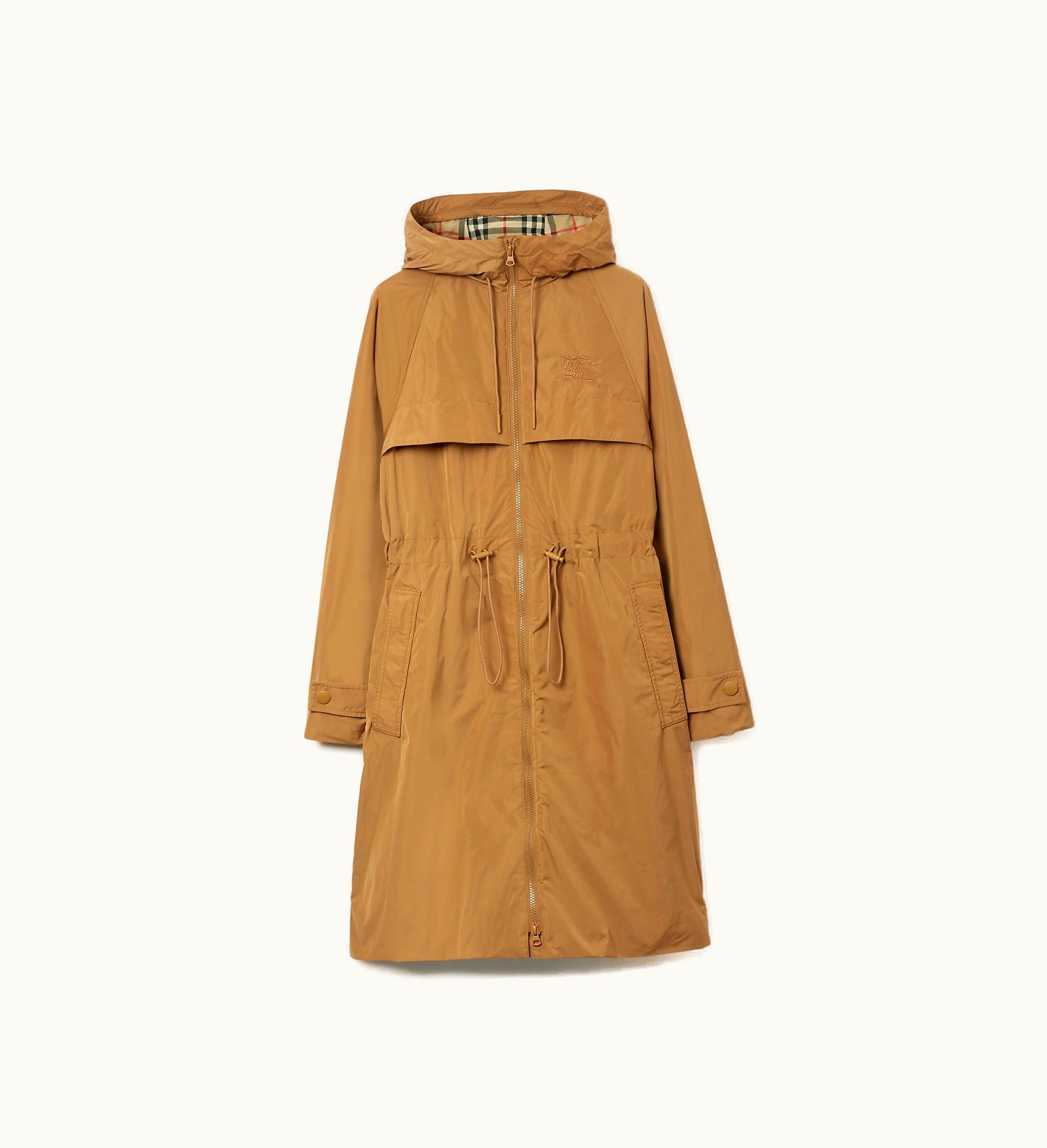 Burberry Burberry Ekd Embroidered Coat In Camel - Women, Nylon
