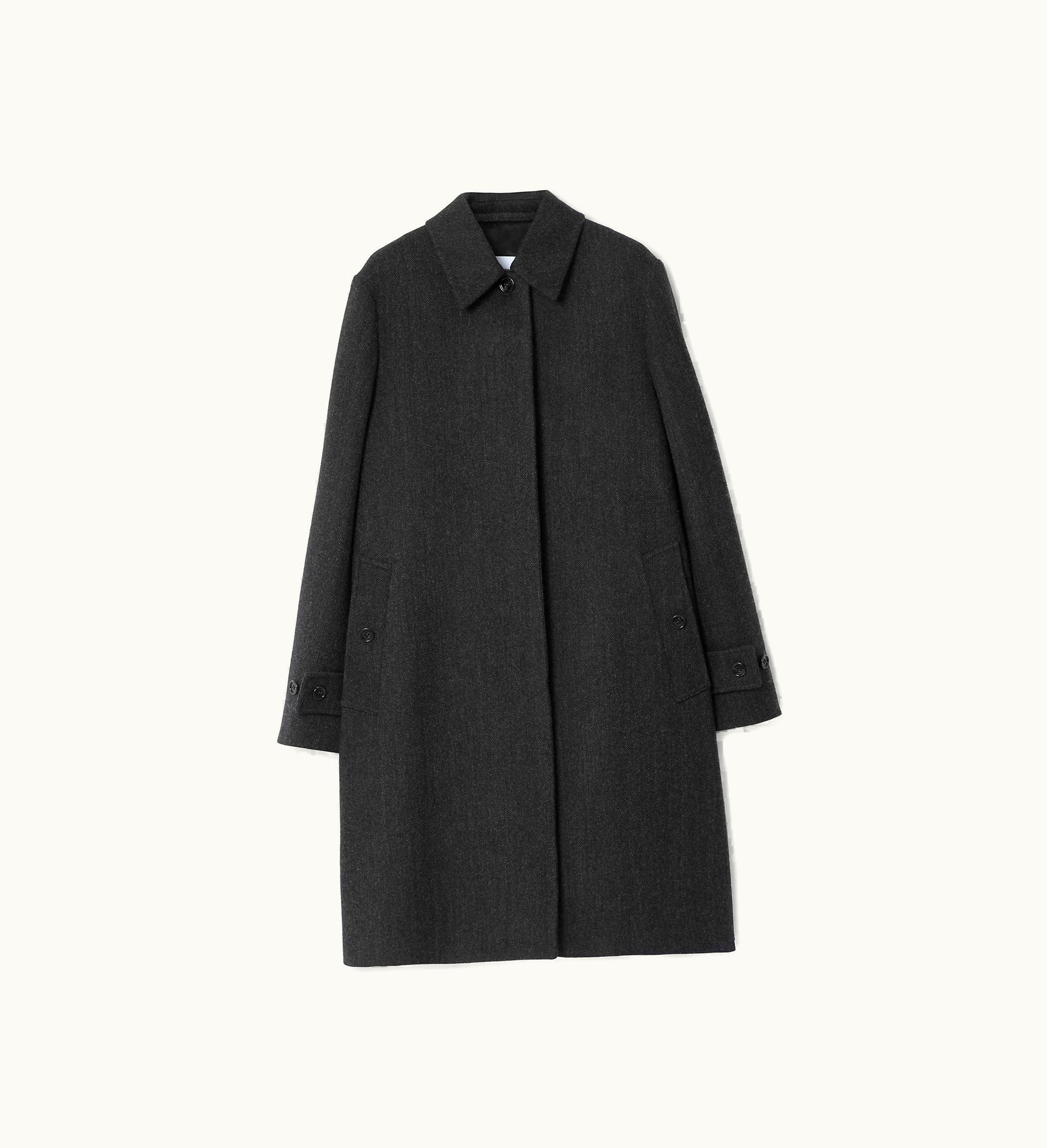 Burberry Burberry Wool Blend Car Coat In Charcoal - Women, Cashmere