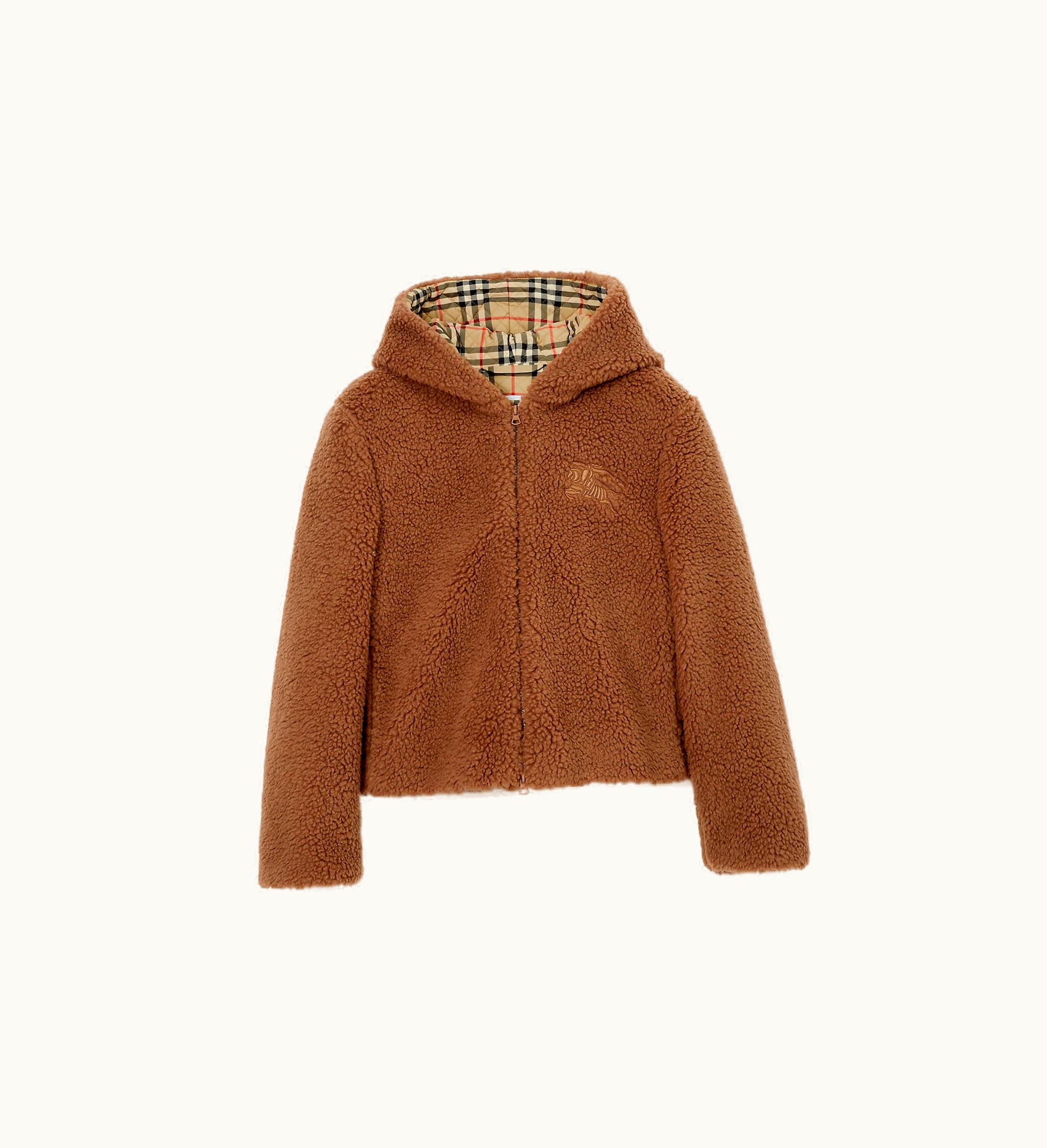 Burberry Burberry Fleece Jacket In Dusty Caramel - Women, Cashmere, Wool Dusty caramel