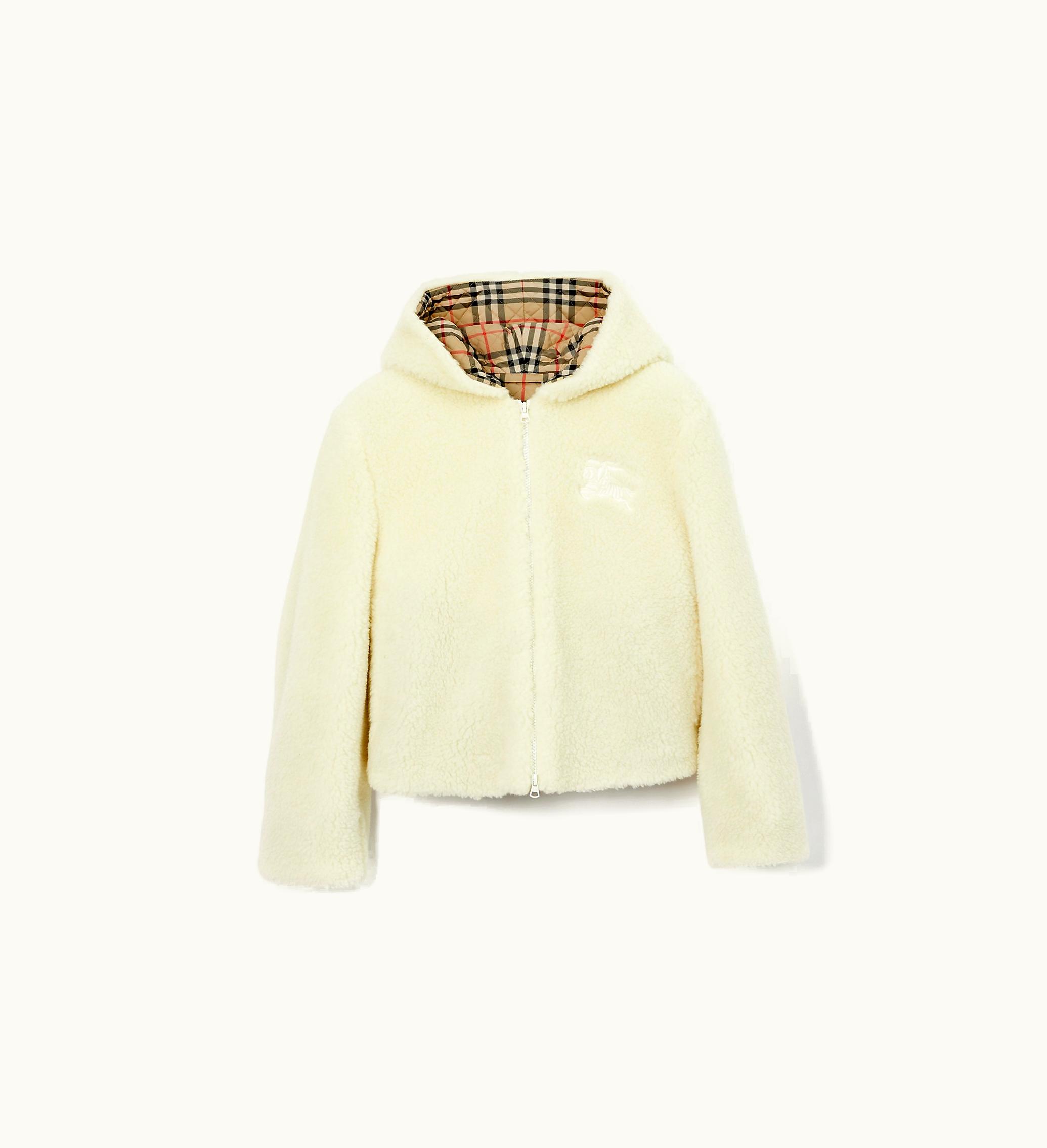 Burberry Burberry Fleece Jacket In Frosted Vanilla - Women, Cashmere, Wool