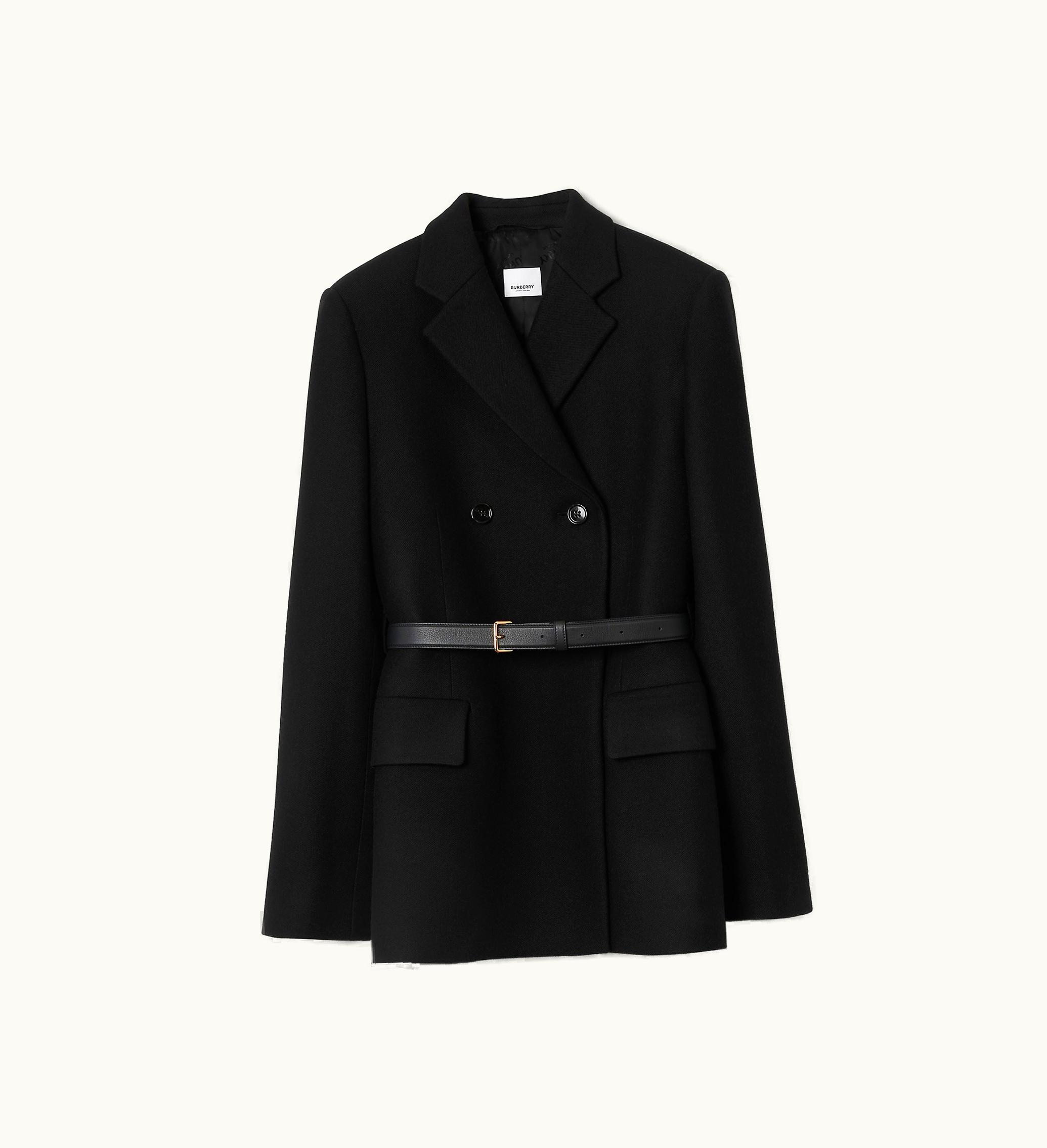 Burberry Burberry Camel Hair Wool Jacket In Black - Women