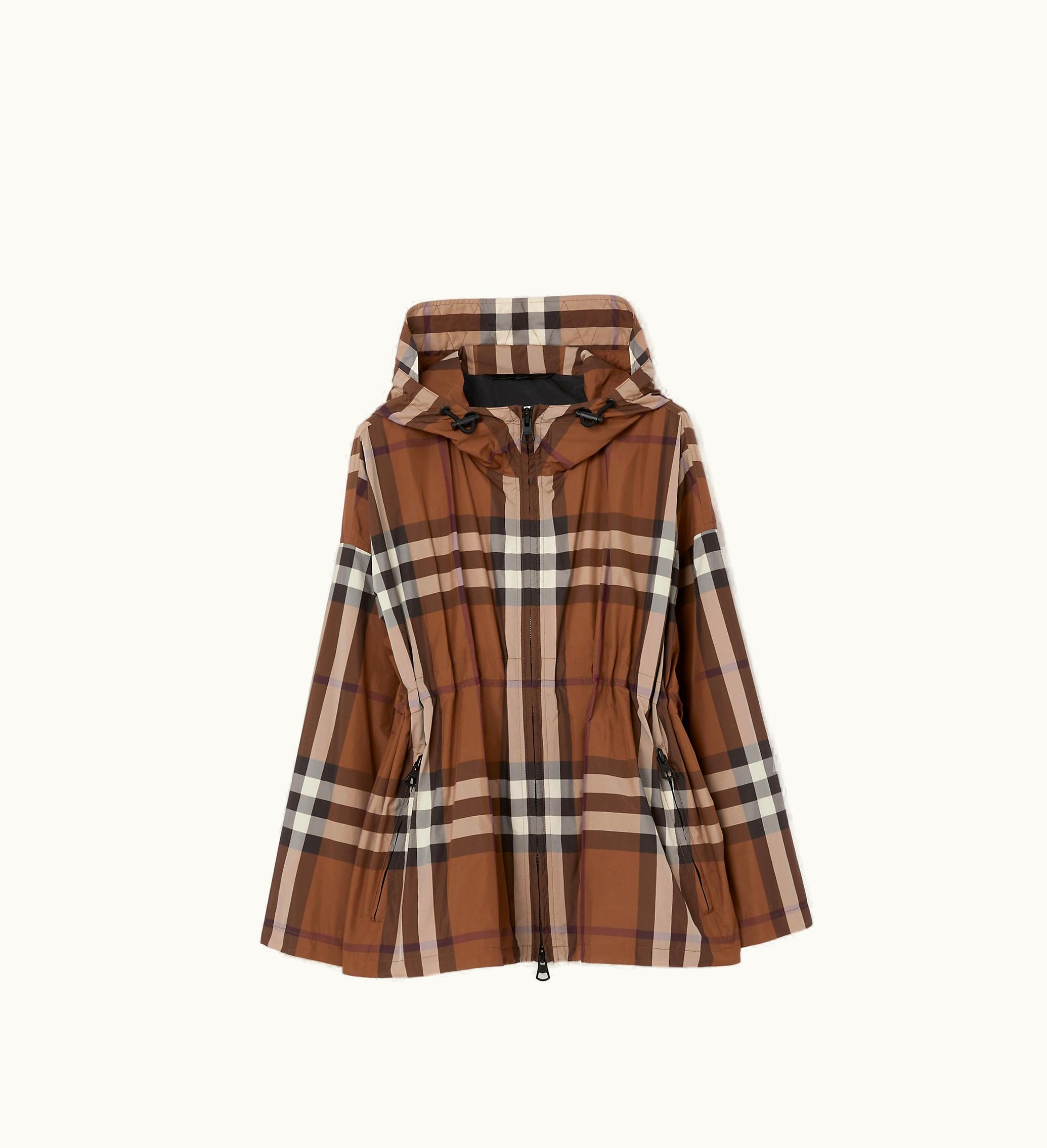 Burberry Burberry Check Lightweight Jacket In Dark Birch Brown - Women, Nylon Dark birch brown