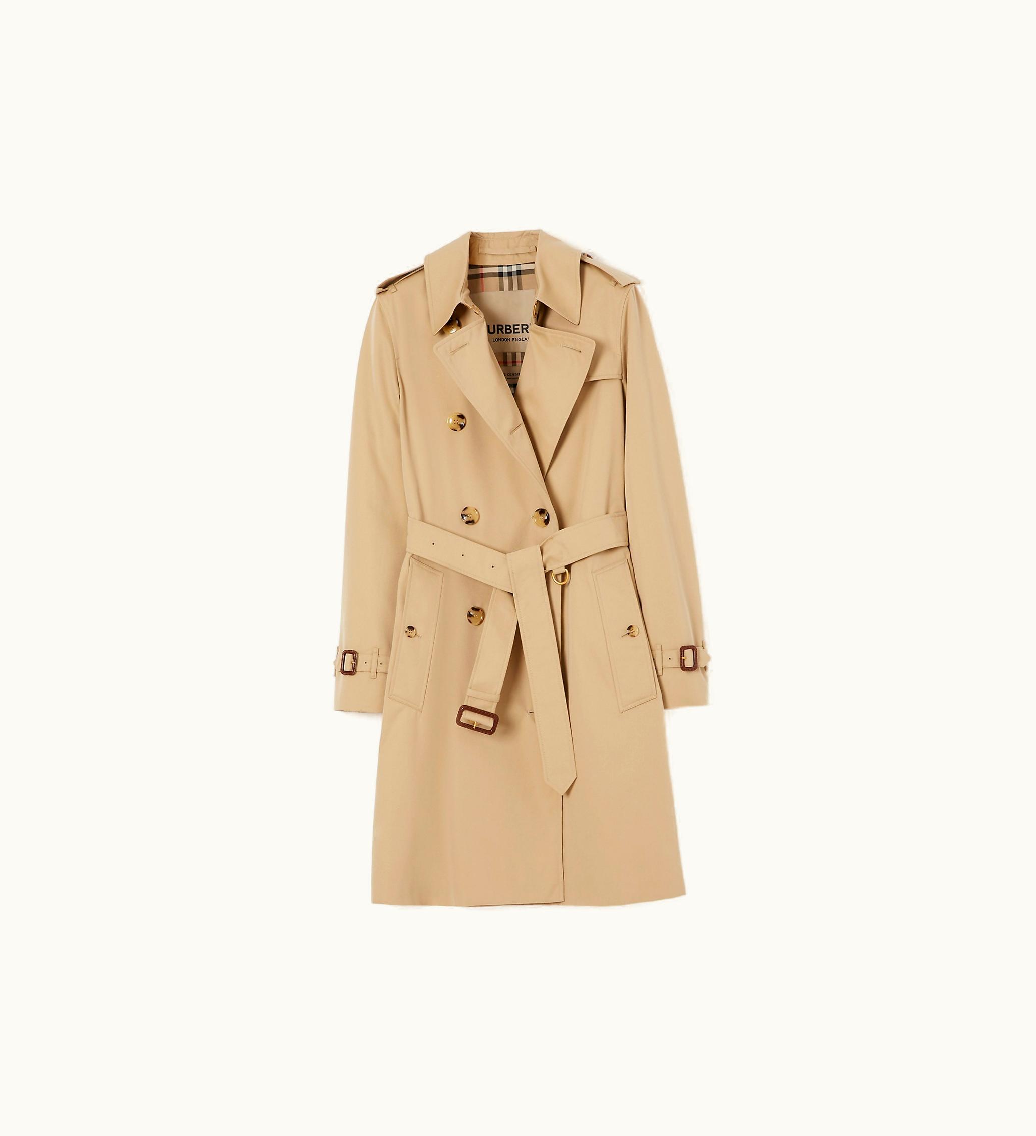 Burberry Burberry Mid-length Kensington Heritage Trench Coat In Honey - Women