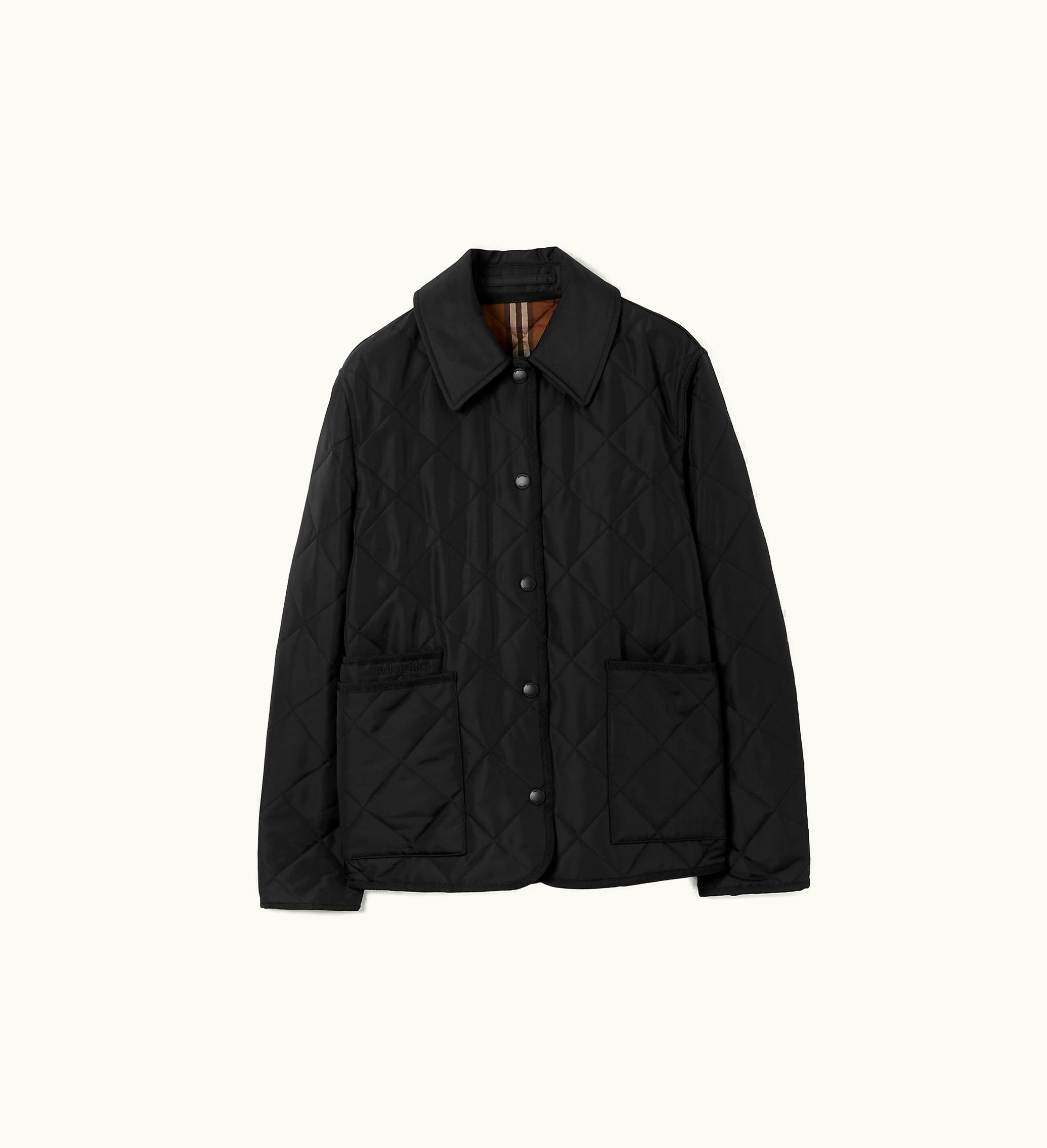 Burberry Burberry Quilted Nylon Barn Jacket In Black - Women