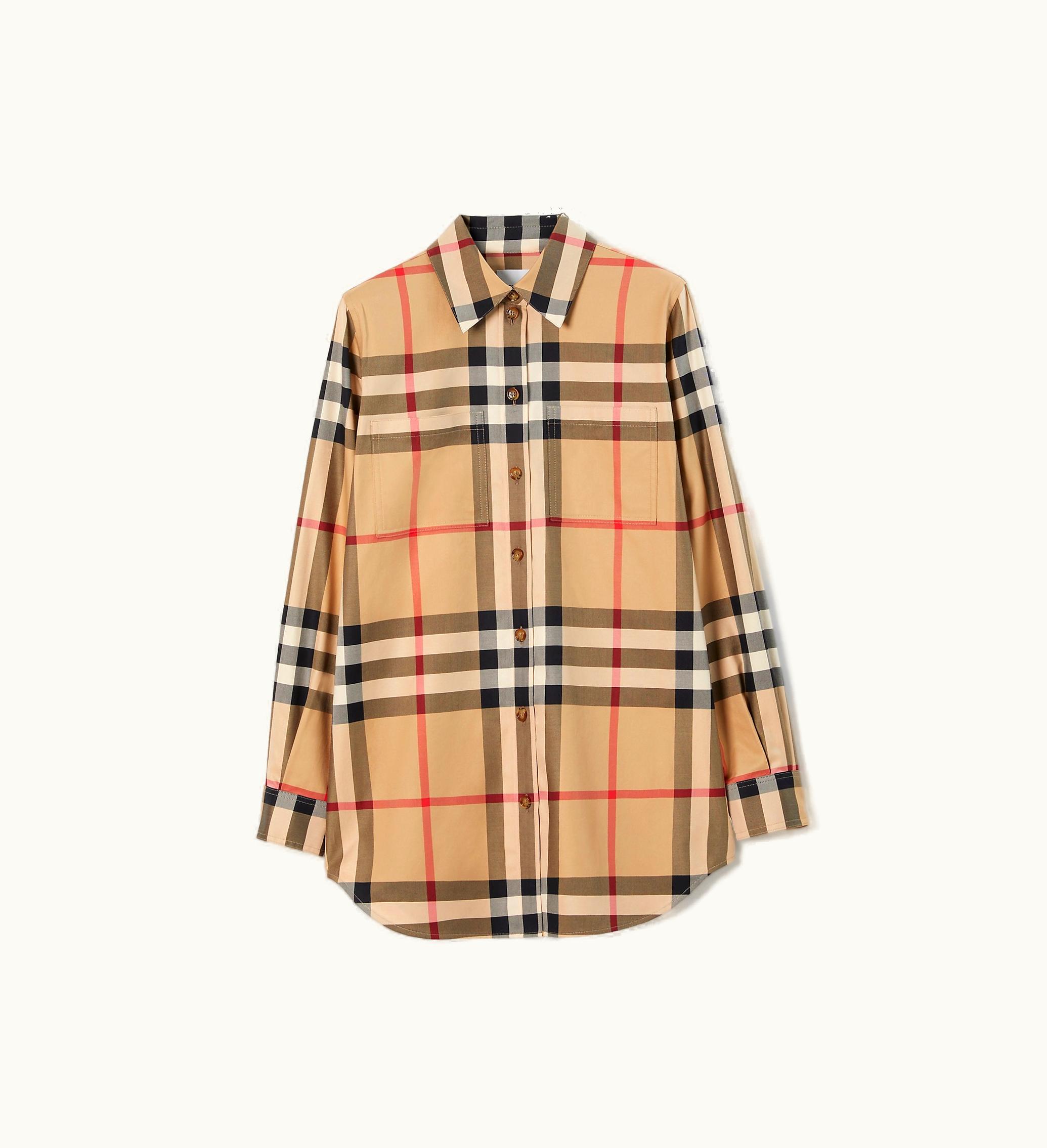 Burberry Burberry Check Cotton Shirt In Archive Beige - Women