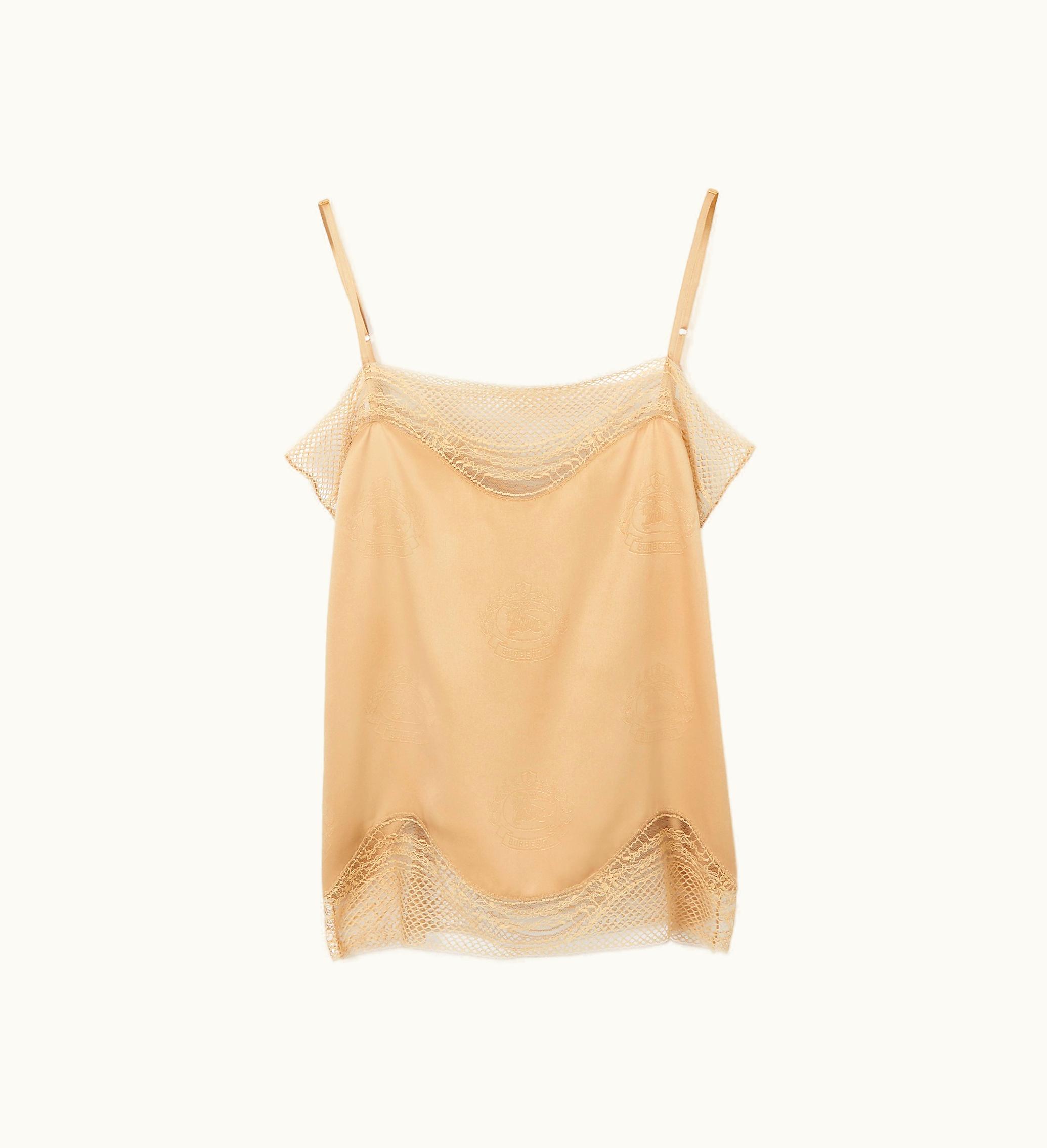 Burberry Burberry Ekd Silk Camisole In Soft Fawn - Women