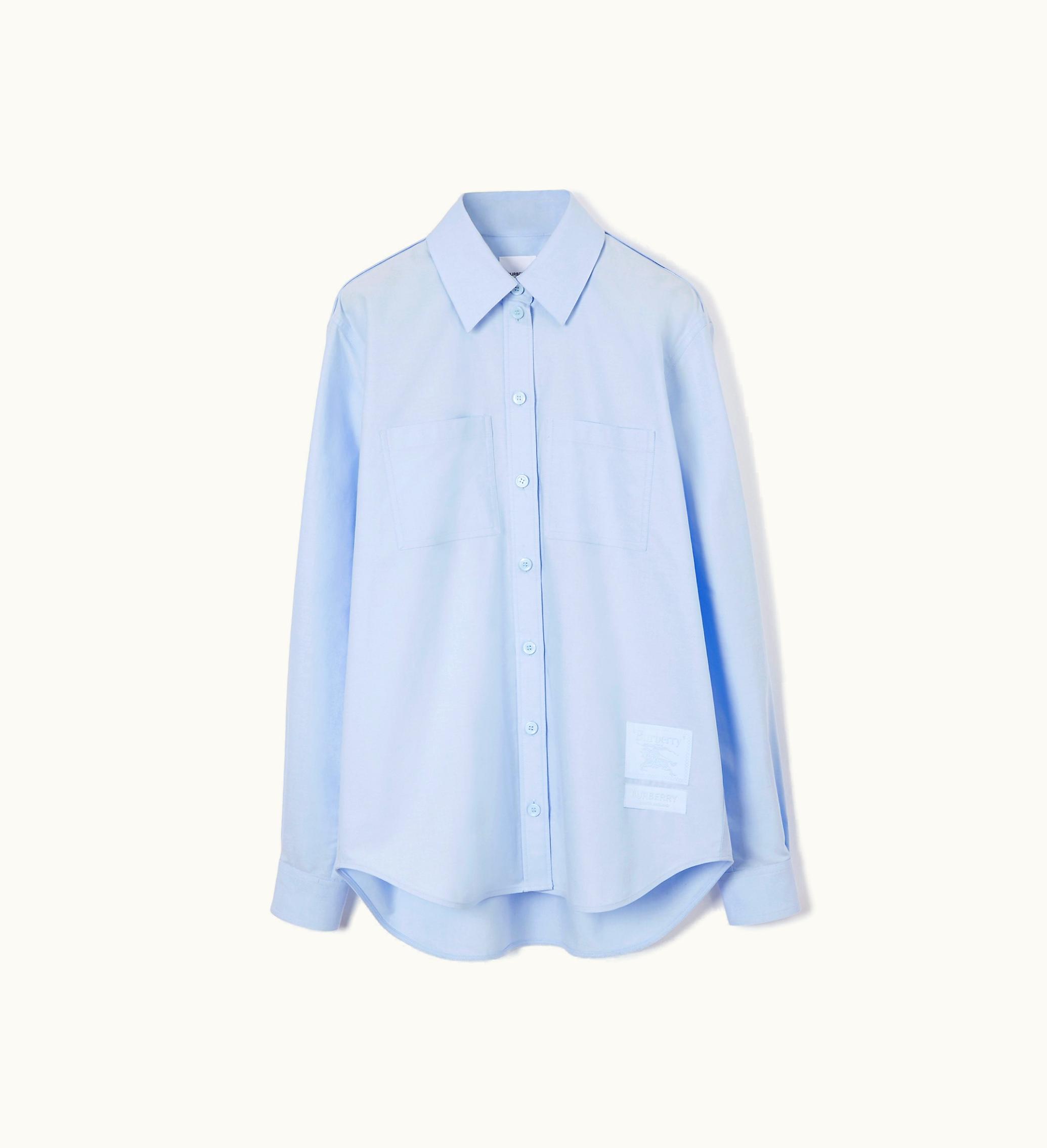 Burberry Burberry Cotton Oxford Shirt In Pale Blue - Women