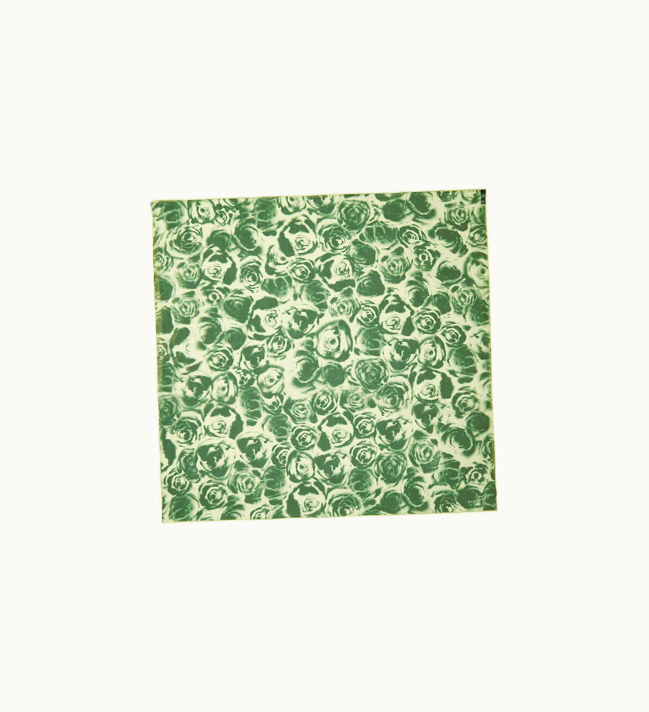 Burberry Burberry Rose Silk Scarf In Ivy - Men