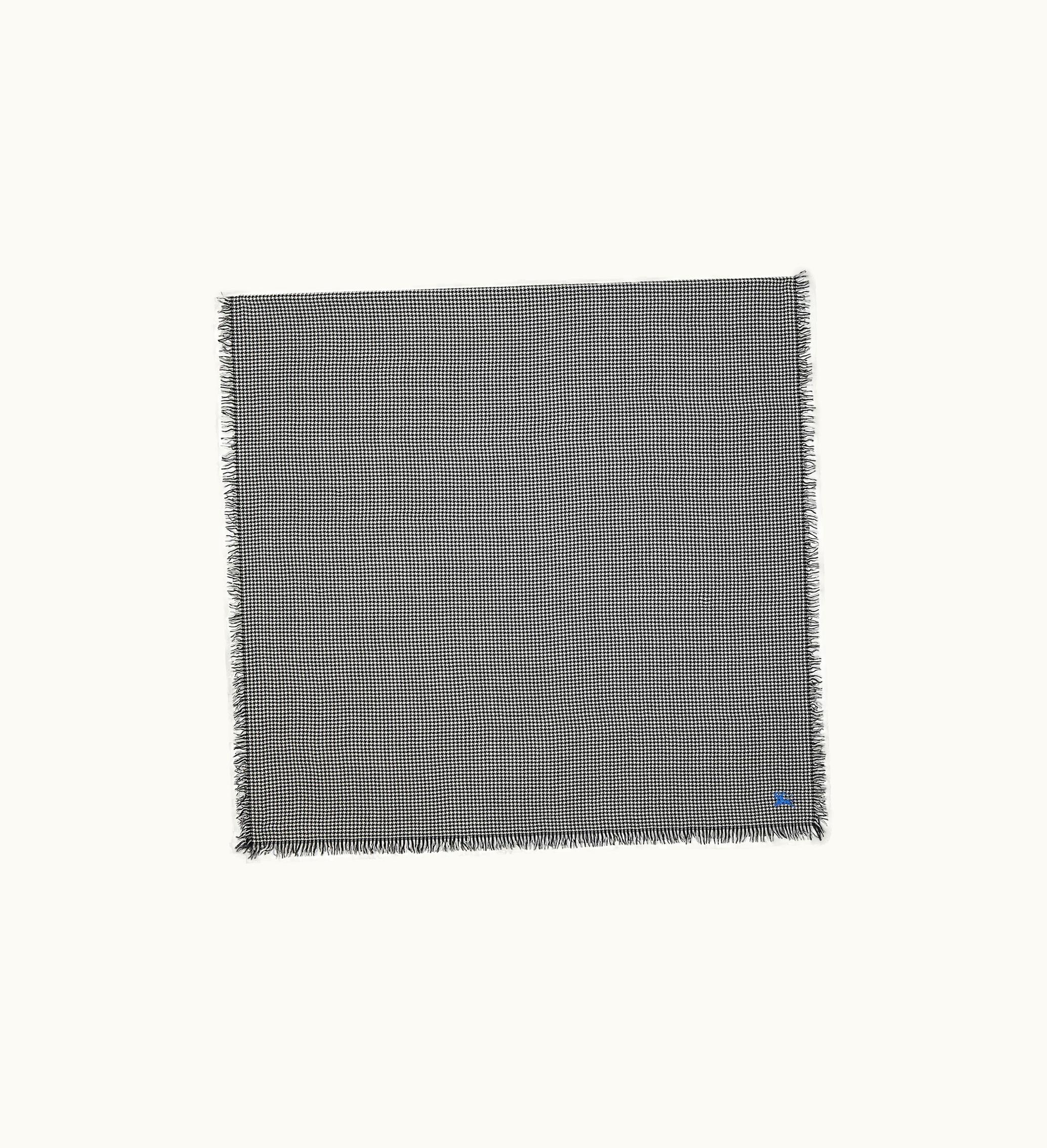 Burberry Burberry Houndstooth Wool Silk Scarf In Monochrome