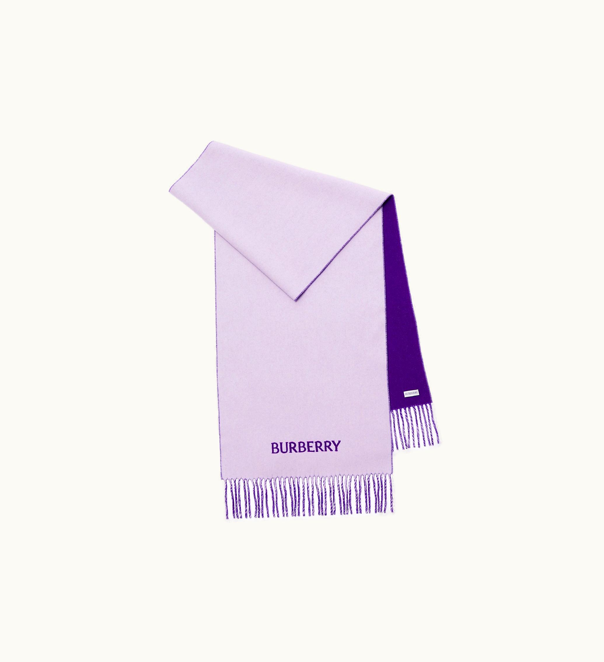 Burberry Burberry Reversible Ekd Cashmere Scarf In Haze / Royal - Women