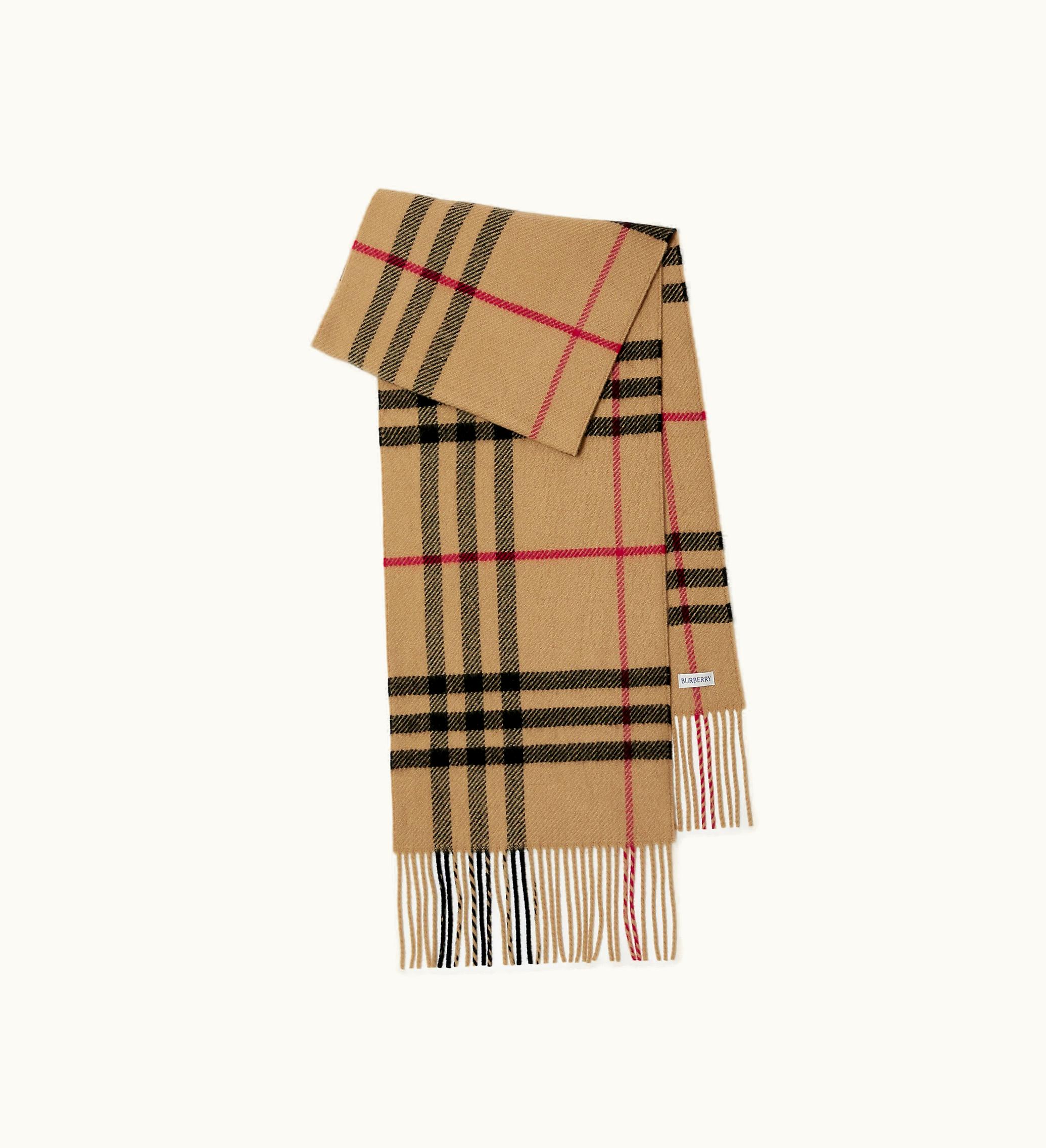 Burberry Burberry Check Wool Cashmere Scarf In Archive Beige