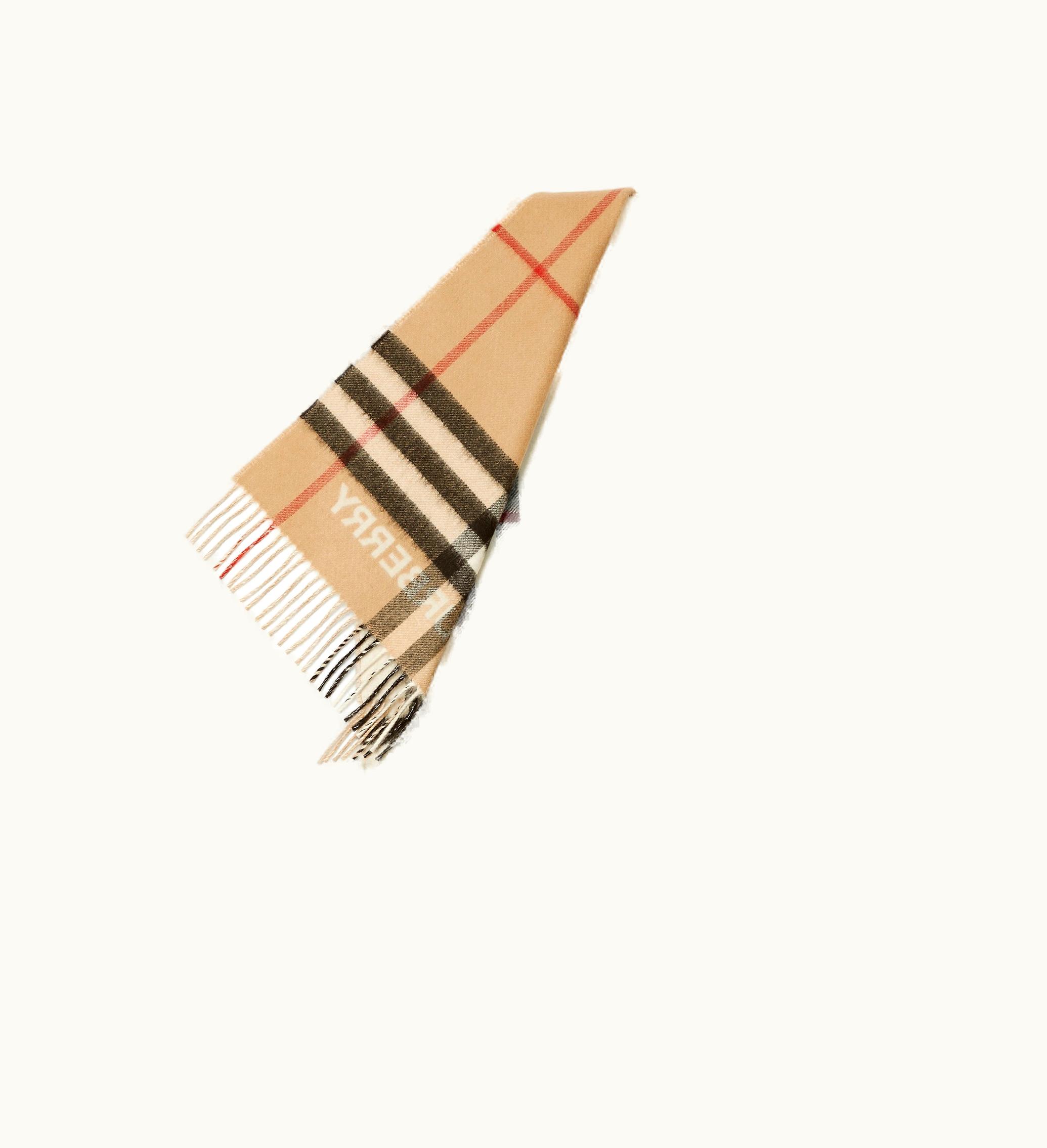 Burberry Burberry Contrast Check Cashmere Scarf In Archive Beige / Natural White