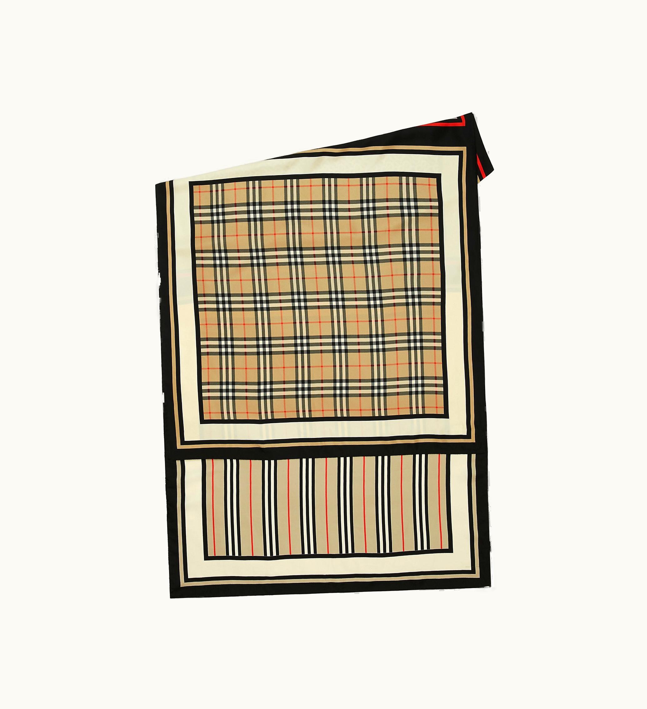 Burberry Burberry Montage Print Silk Scarf In Archive Beige