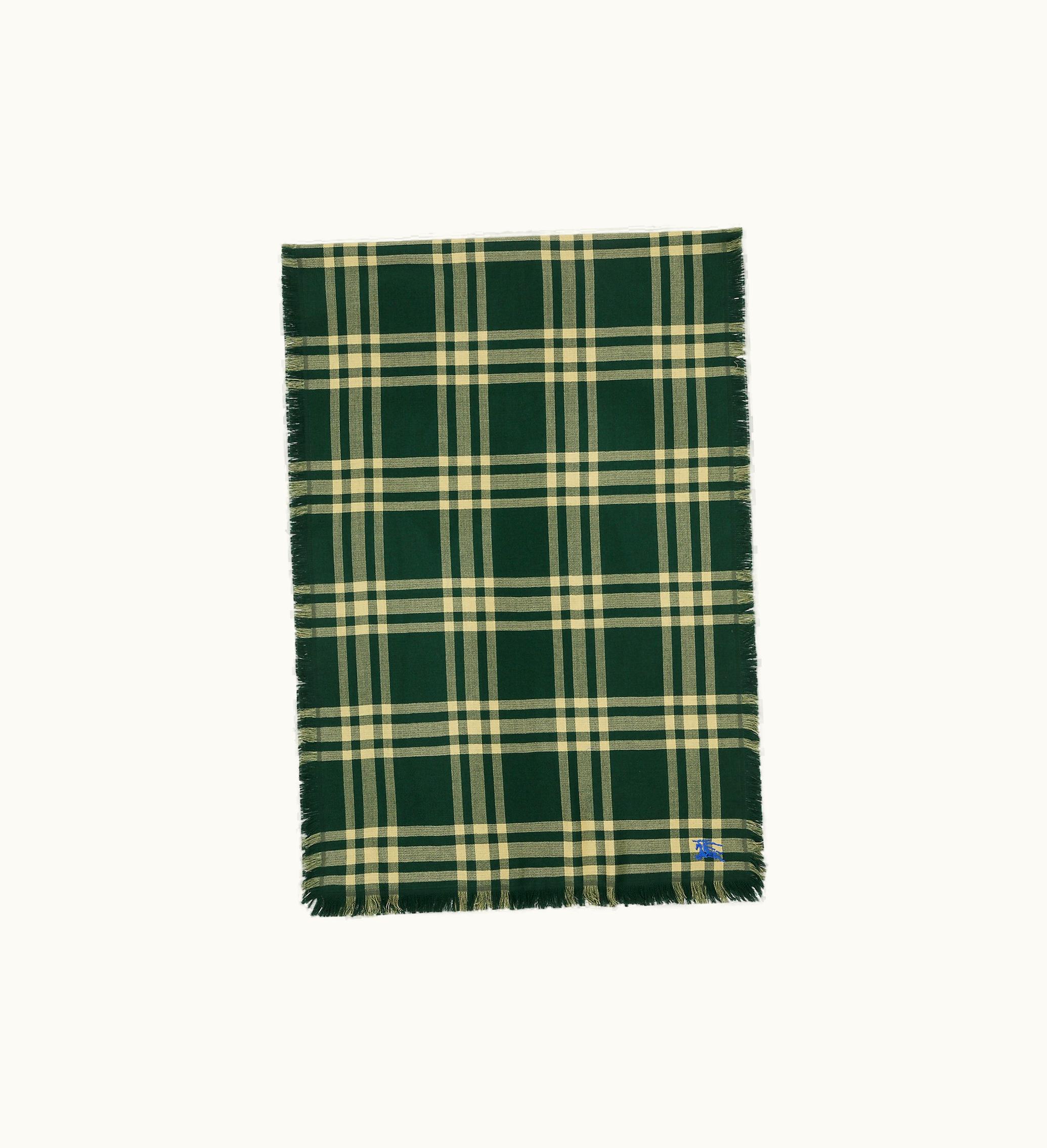 Burberry Burberry Reversible Check Wool Silk Scarf In Ivy