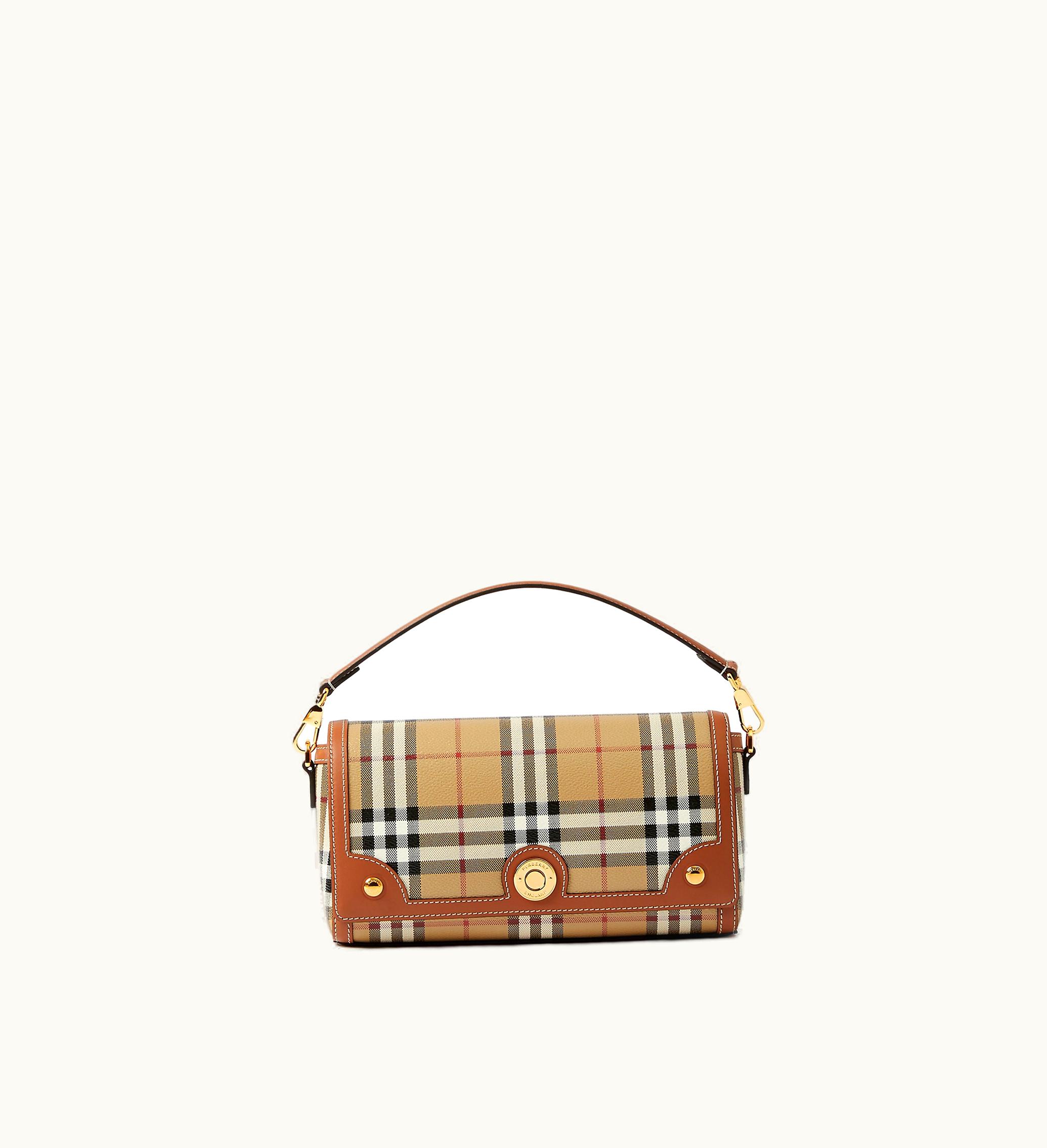 Burberry Burberry Top Handle Note Bag In Briar Brown - Women, Vintage Check