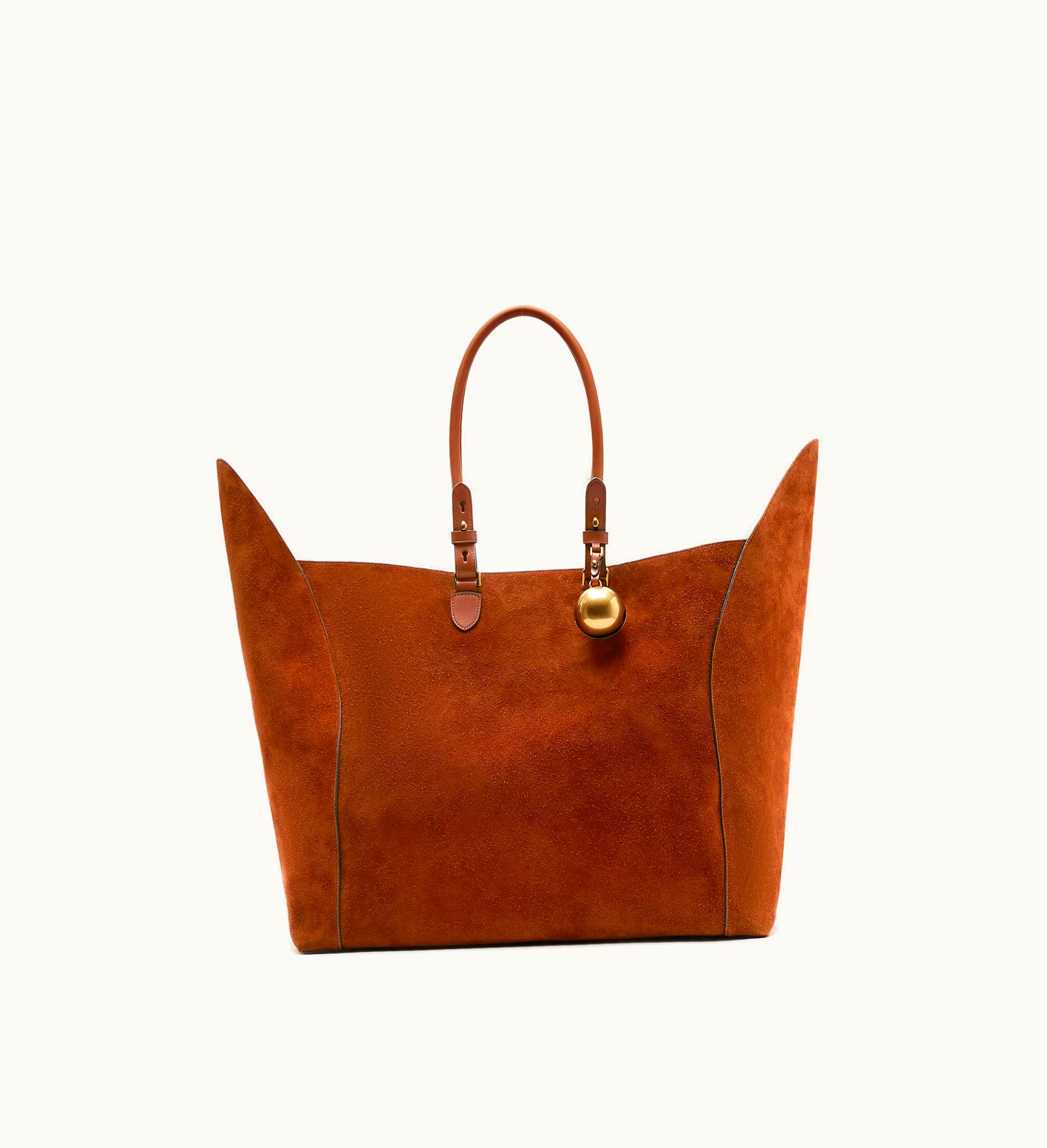 Burberry Burberry Extra Large Shield Tote In Bruciato - Women, Suede