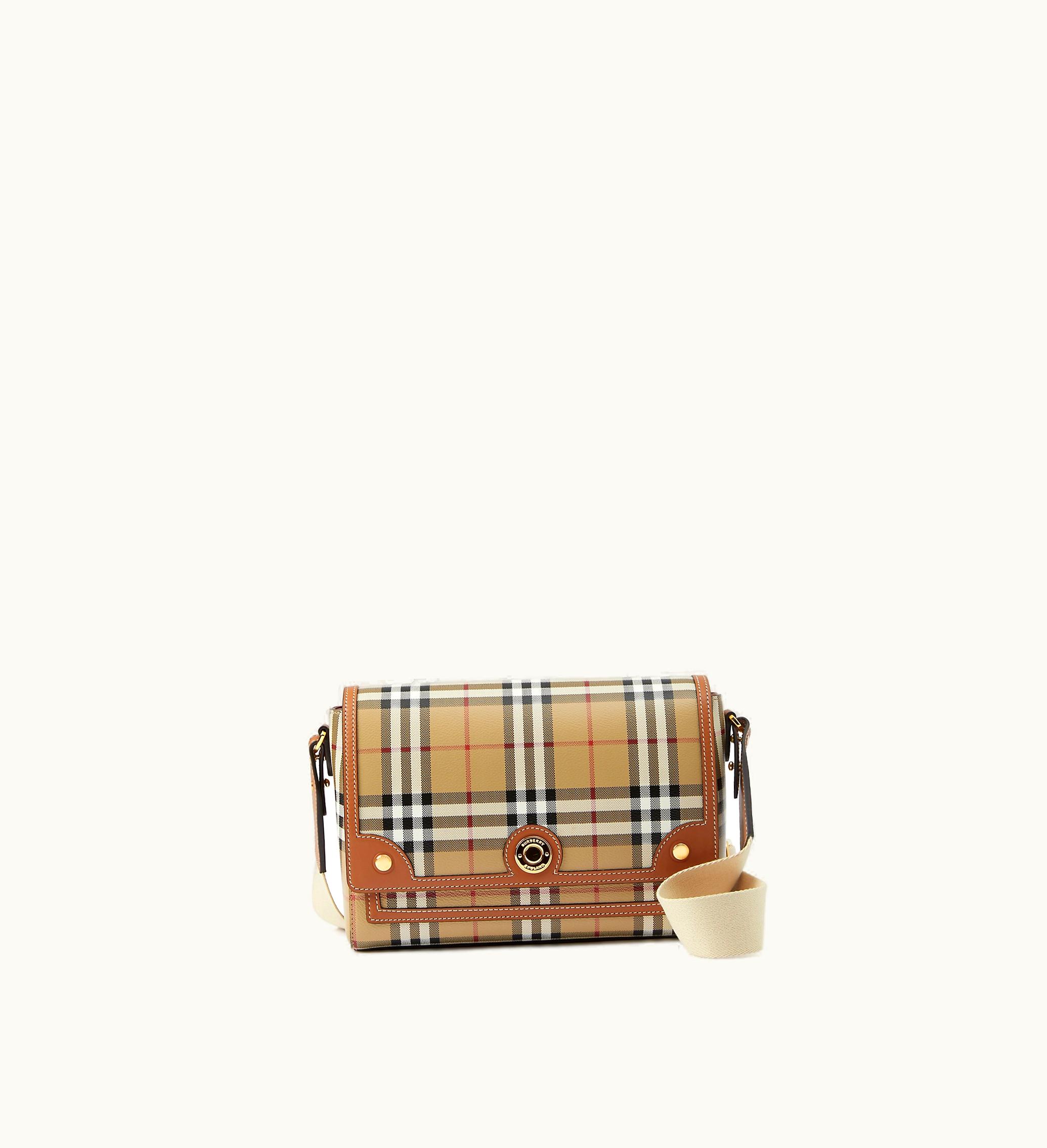 Burberry Burberry Note Bag In Briar Brown - Women, Vintage Check