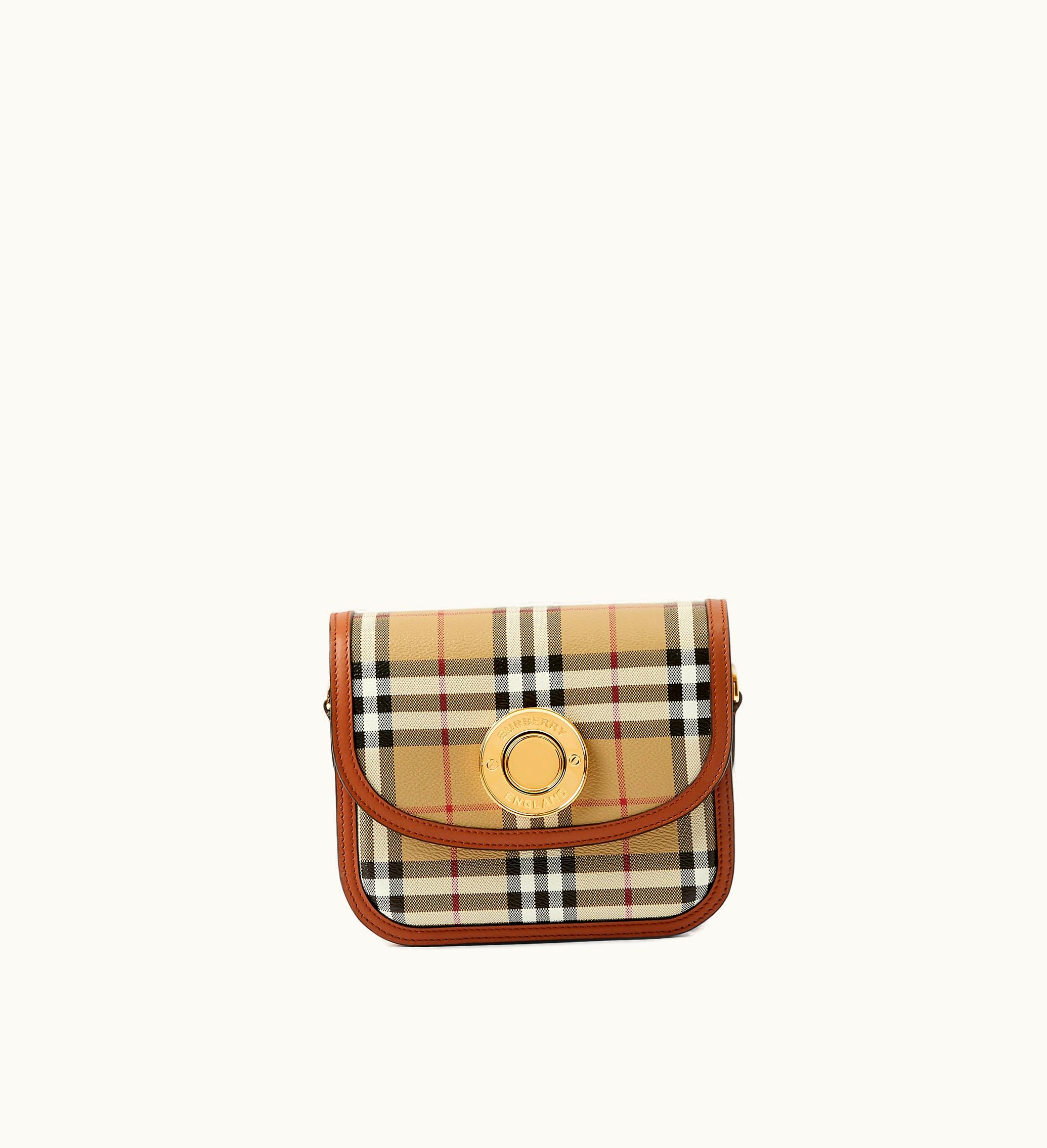 Burberry Burberry Small Elizabeth Bag In Archive Beige / Briar Brown - Women, Vintage Check