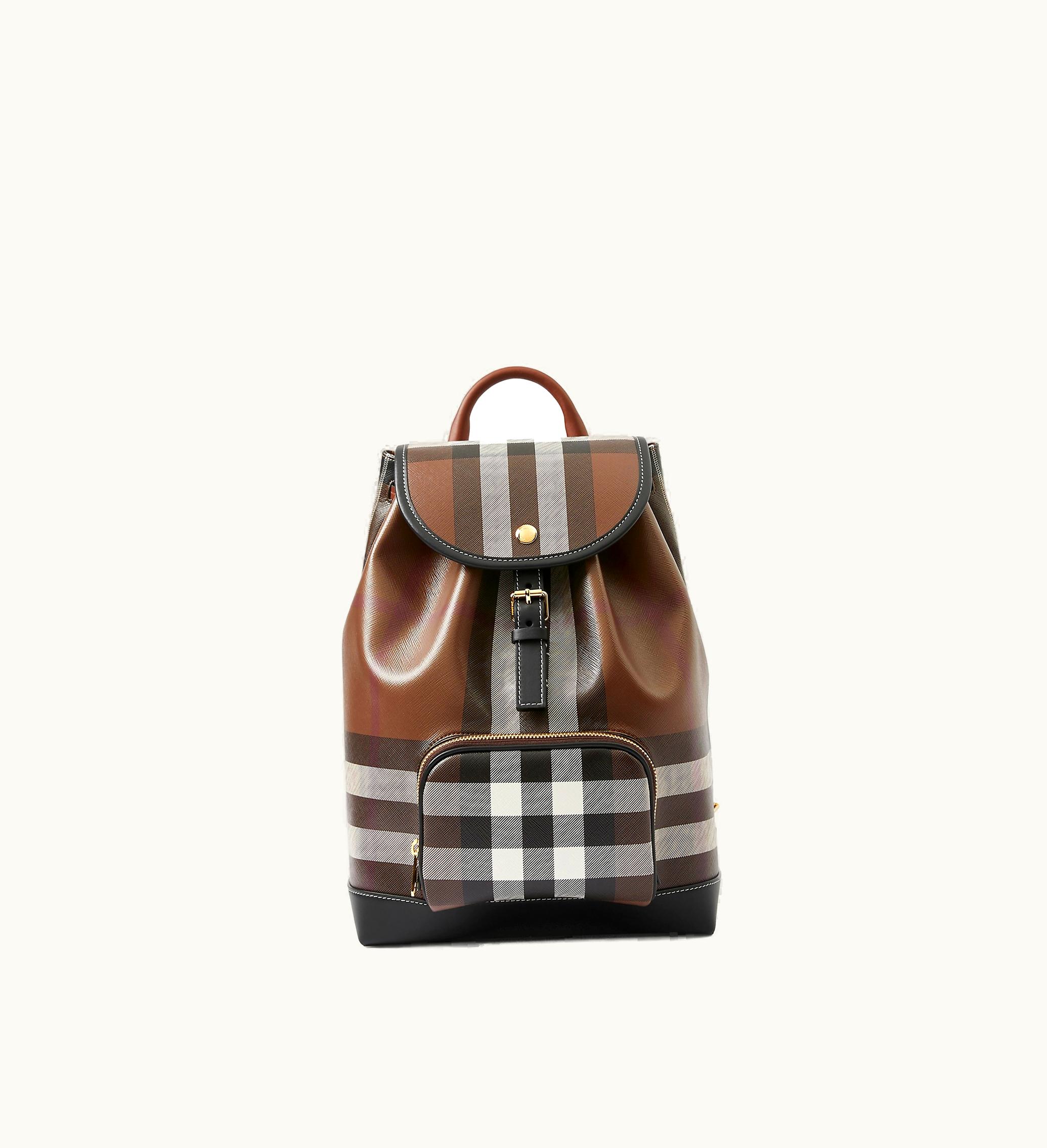 Burberry Burberry Check Backpack In Dark Birch Brown - Women