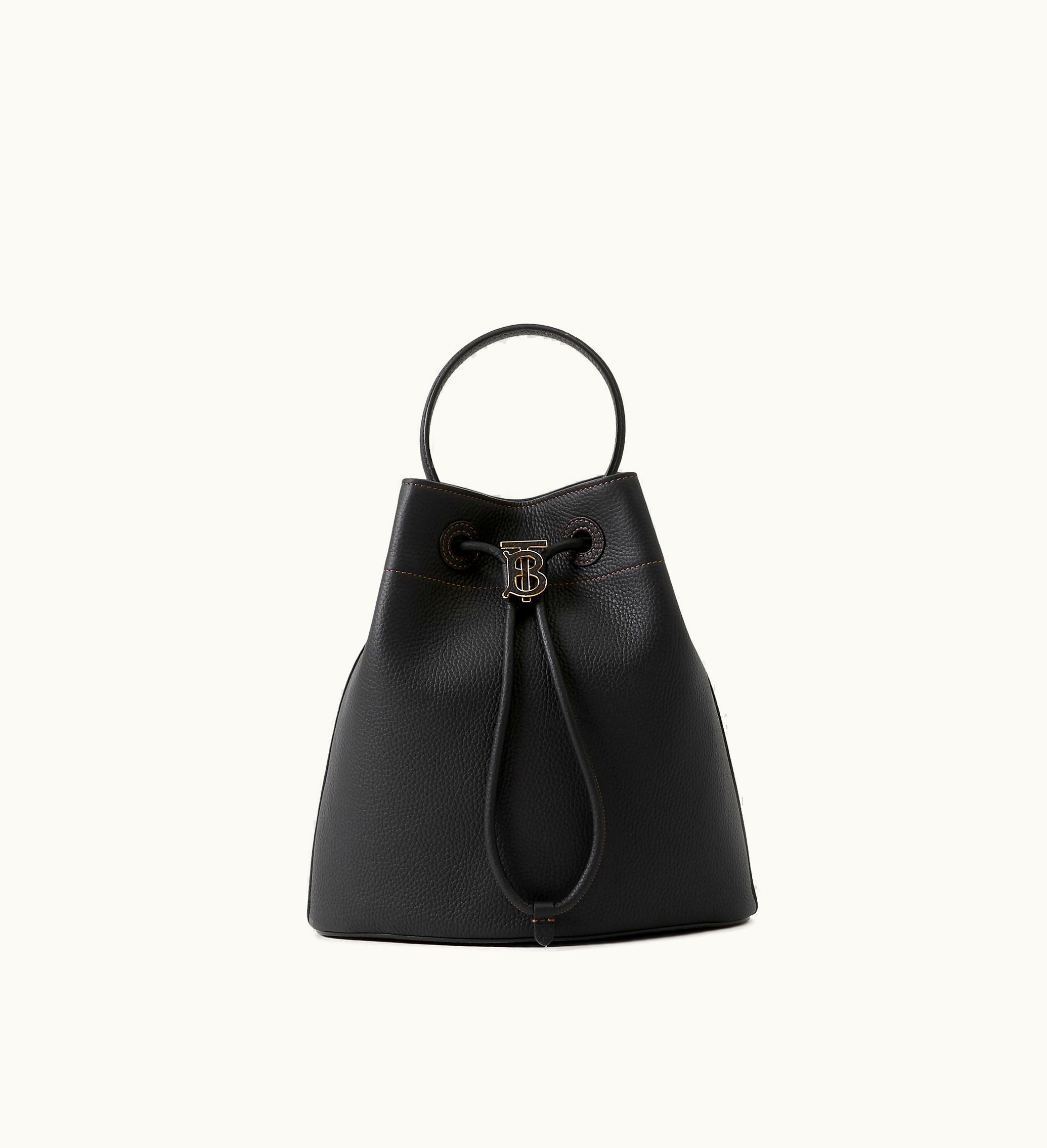 Burberry Burberry Small Tb Bucket Bag In Black - Women, Leather