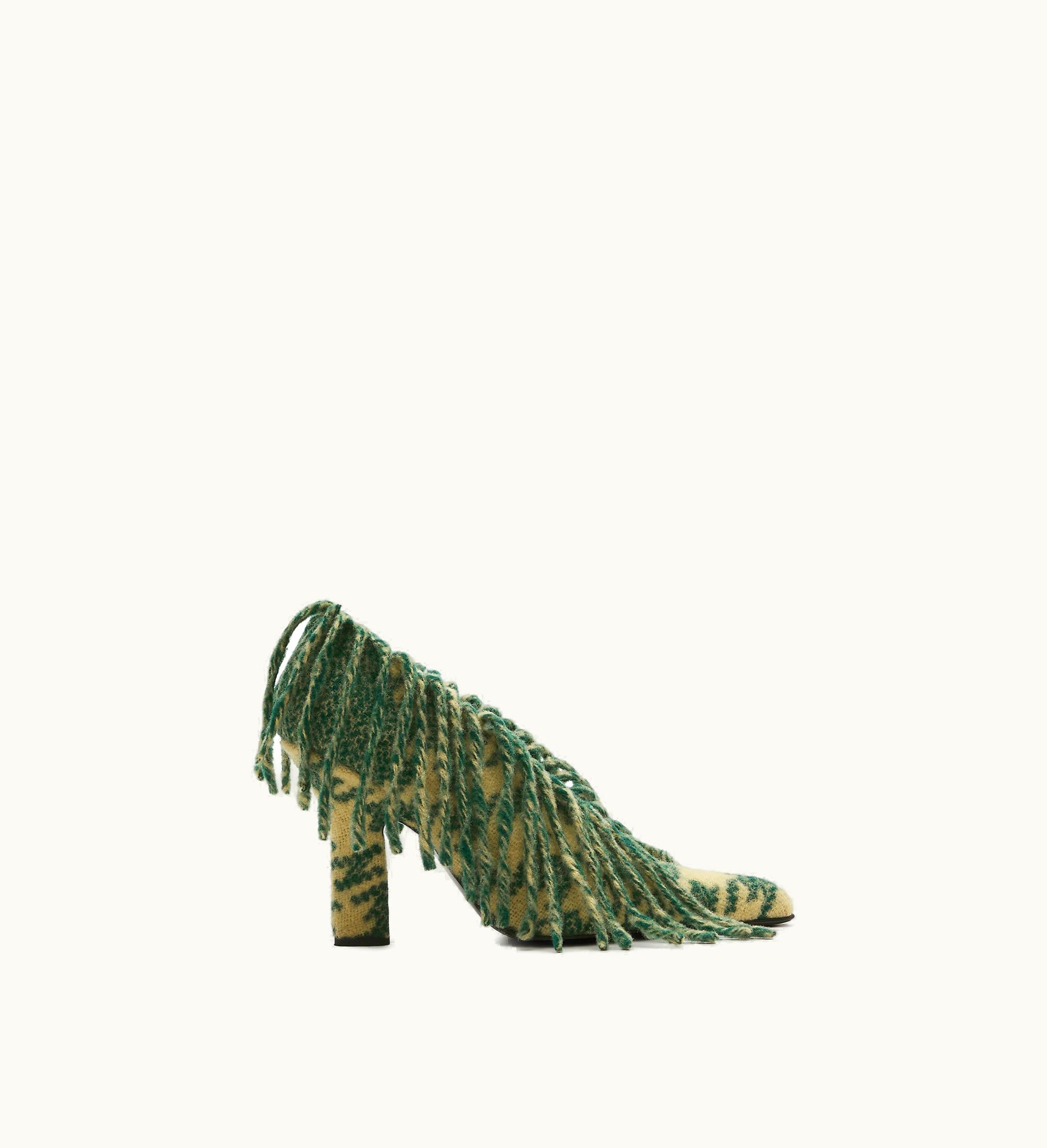 Burberry Burberry Check Wool Sweep Pumps In Primrose - Women