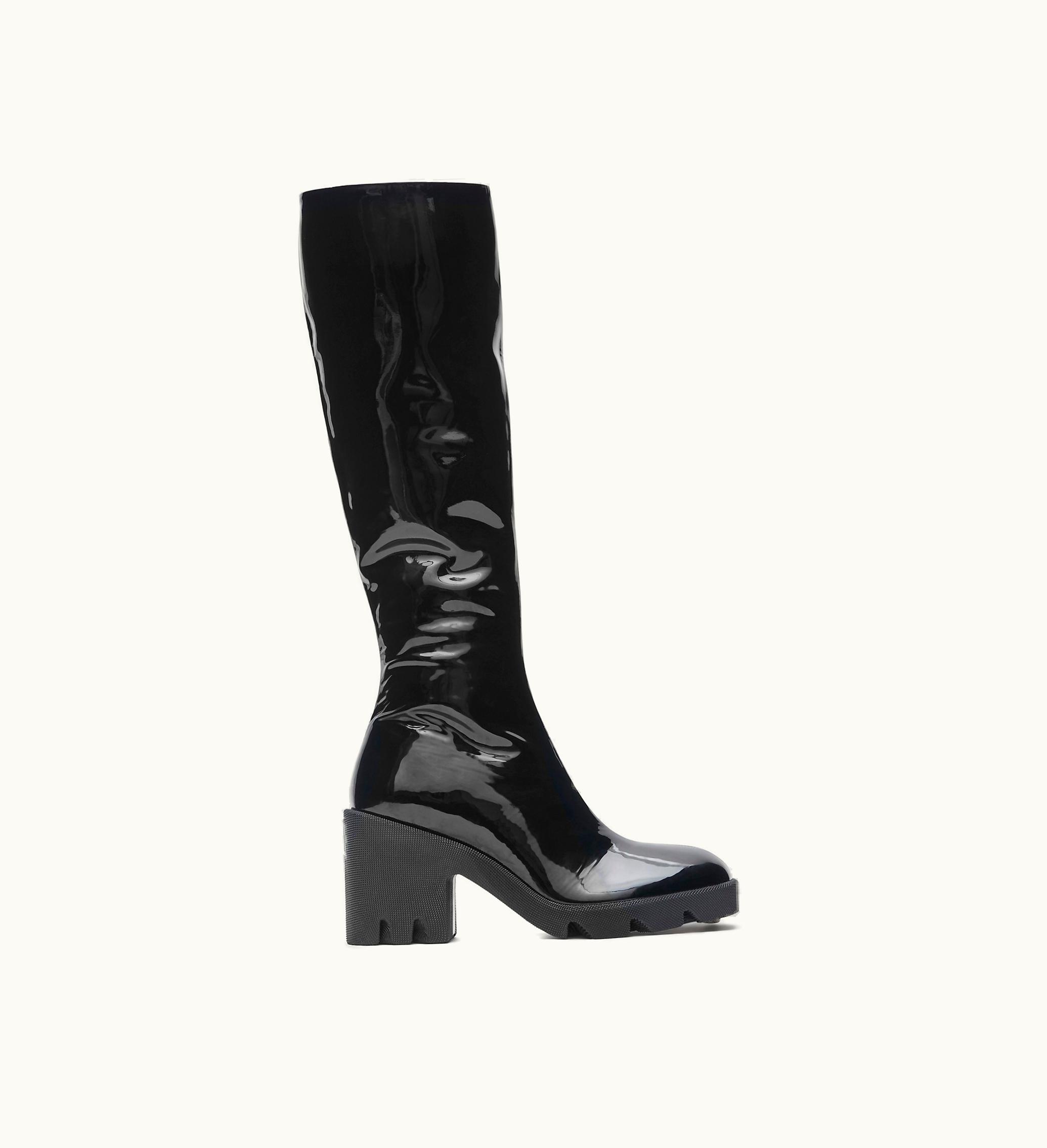 Burberry Burberry Leather Stride Boots In Black - Women