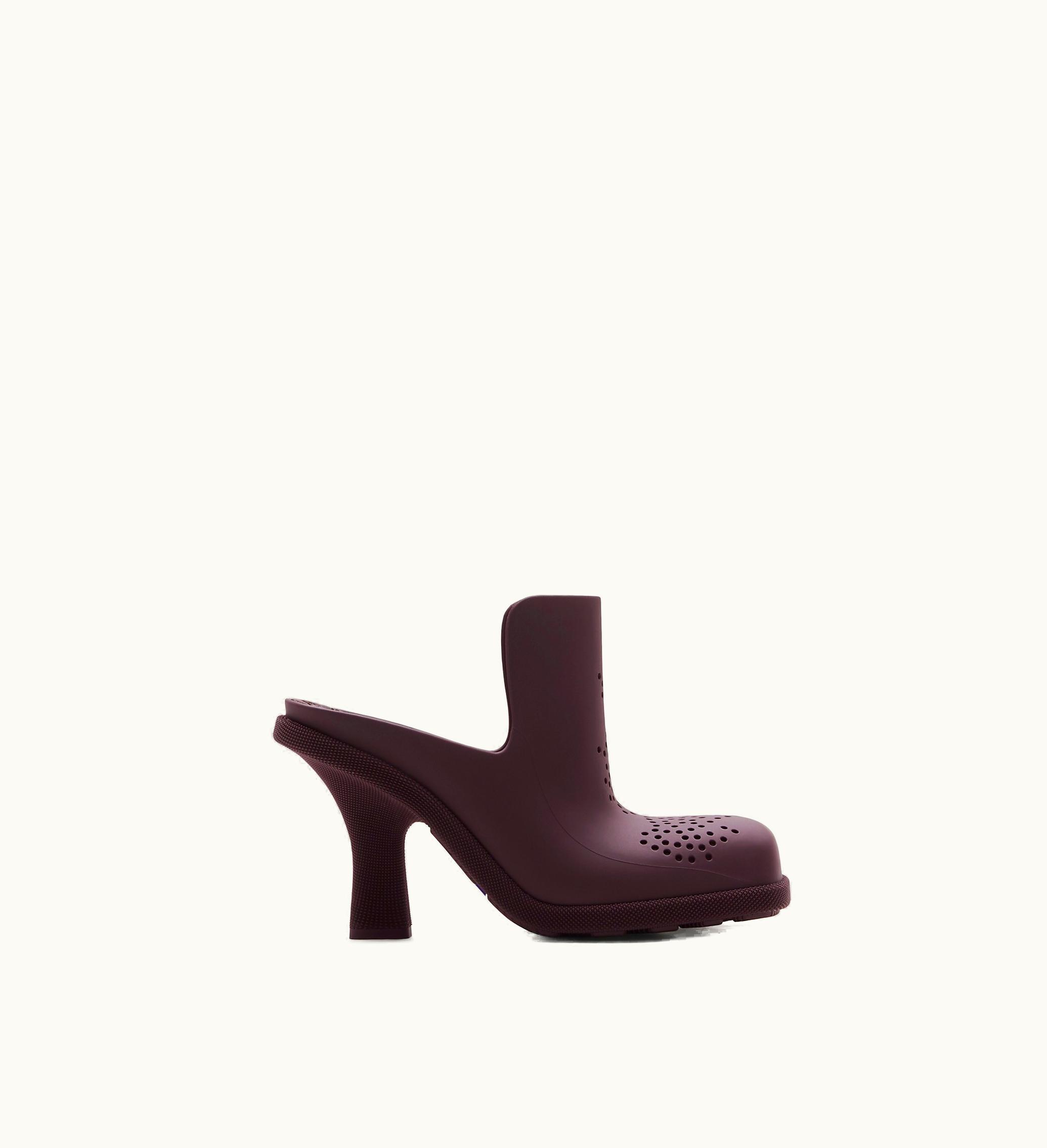 Burberry Burberry Rubber Highland Mules In Poison - Women