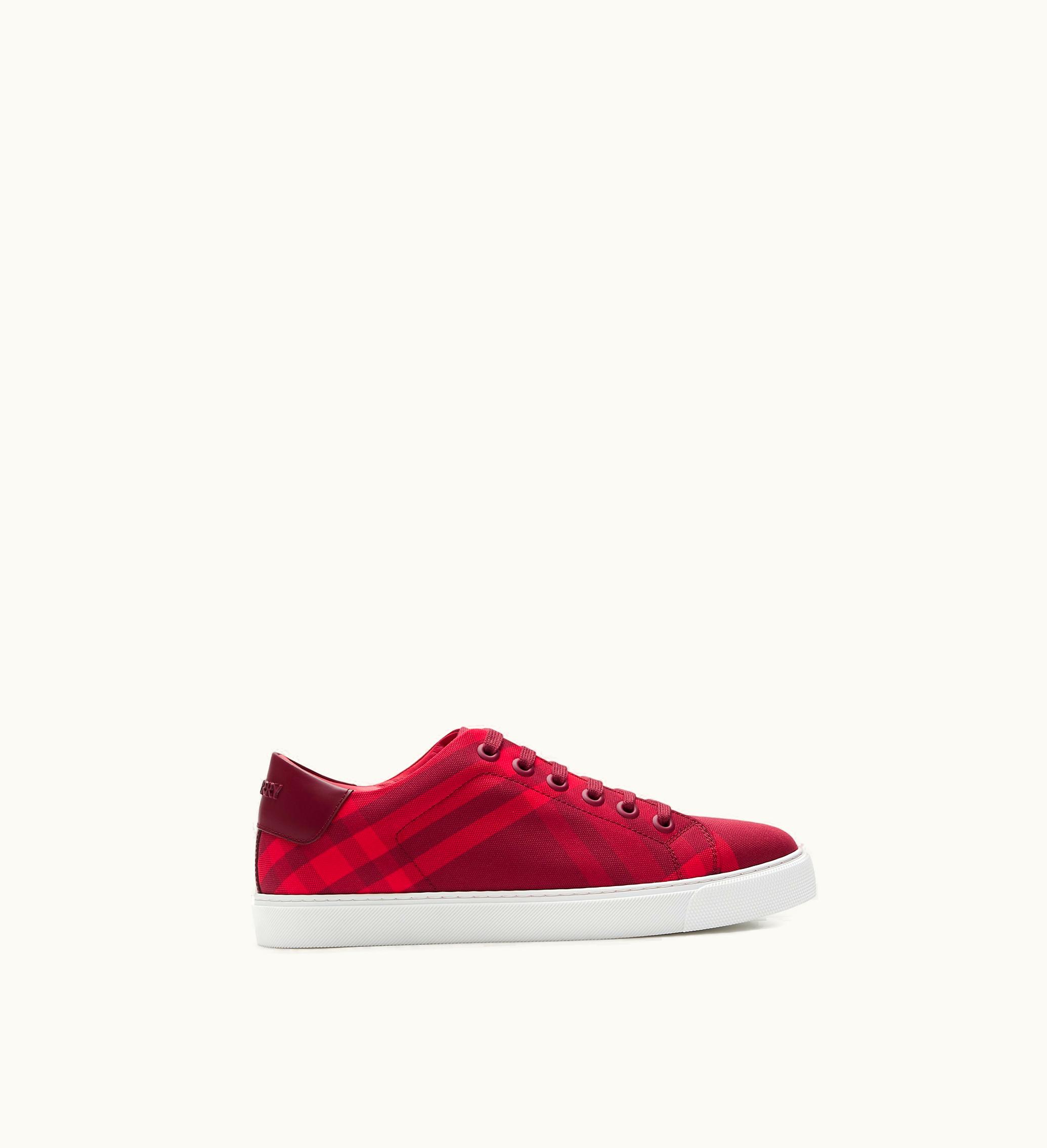 Burberry Burberry Check Cotton Sneakers In Ripple - Women