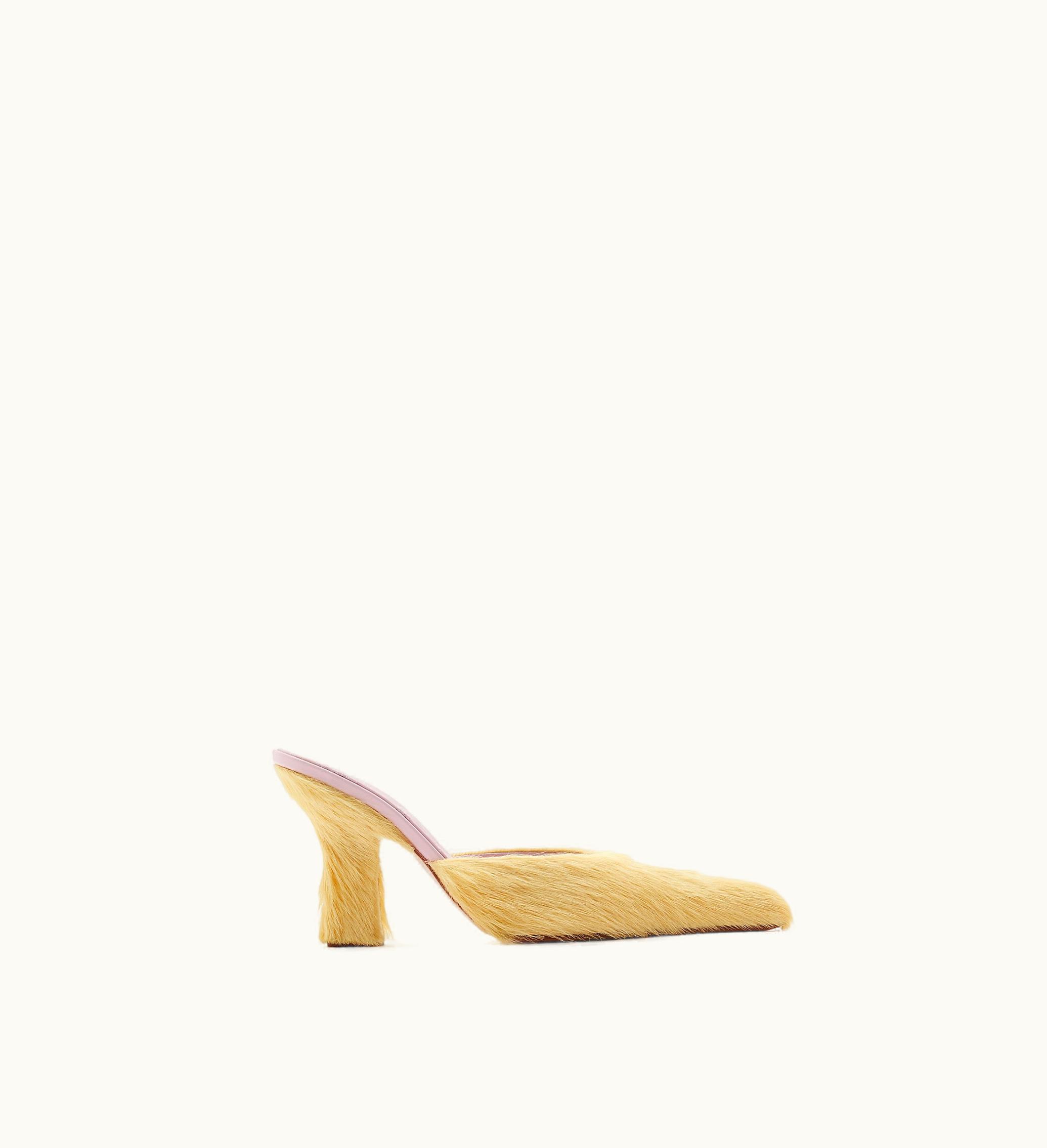 Burberry Burberry Calf Hair Buck Mules In Daffodil - Women