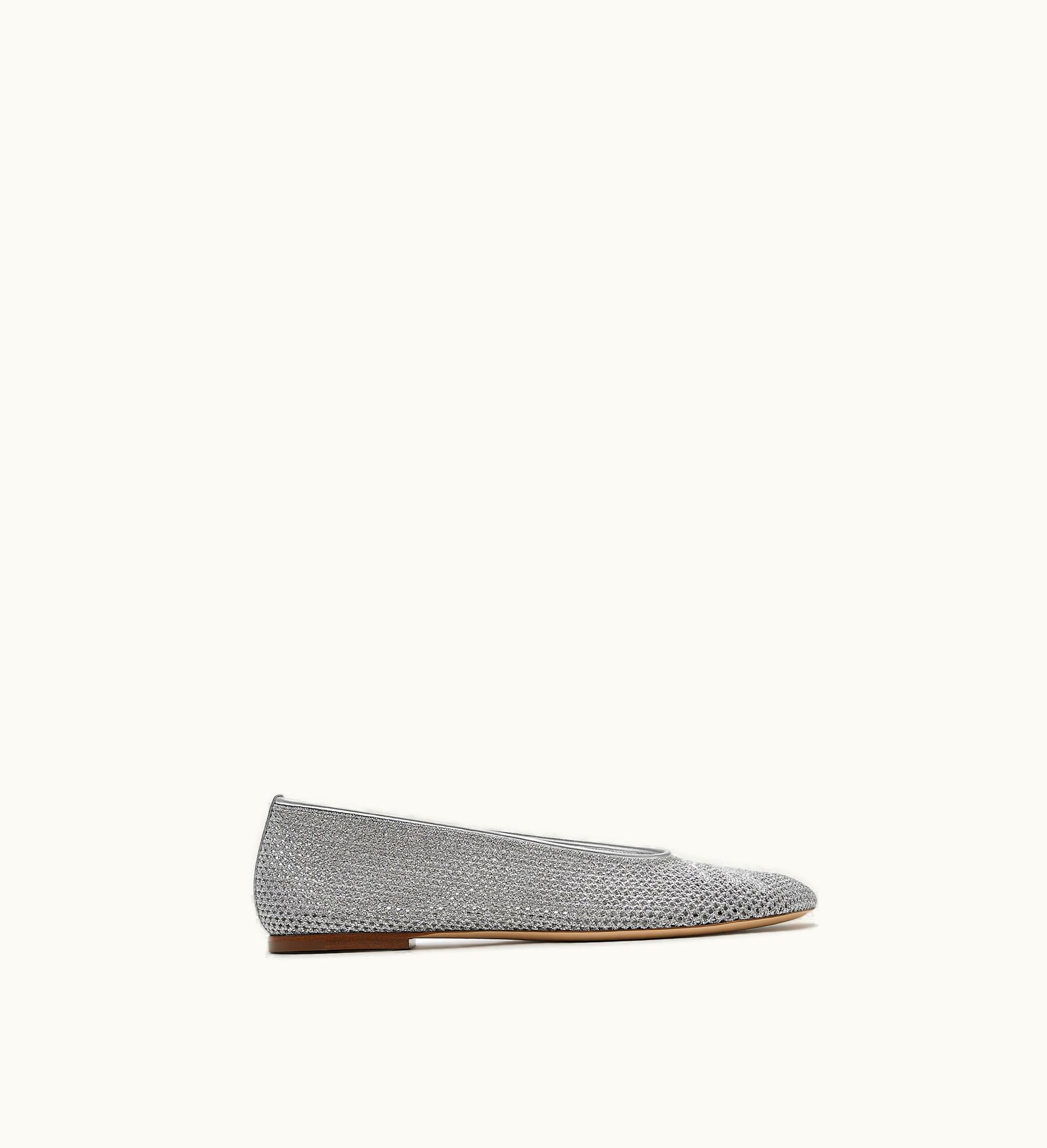 Burberry Burberry Mesh Ballerinas In Silver - Women