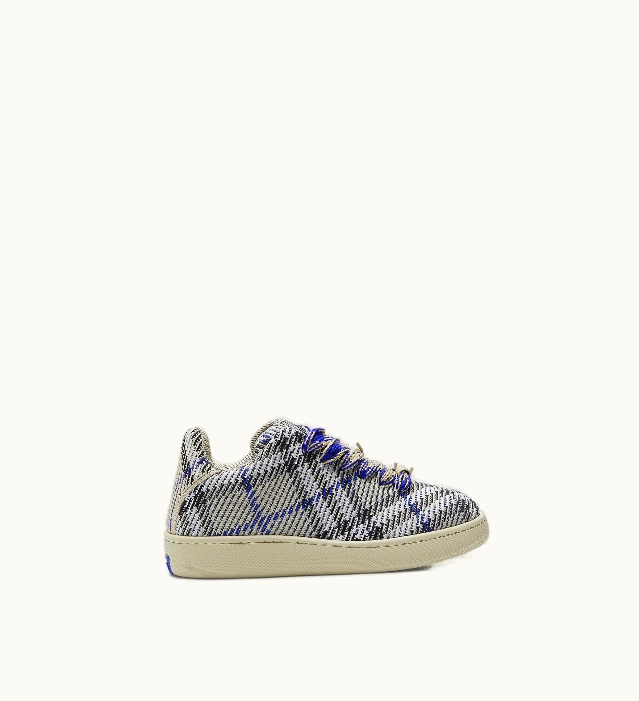 Burberry Burberry Check Knit Box Sneakers In Lichen - Women