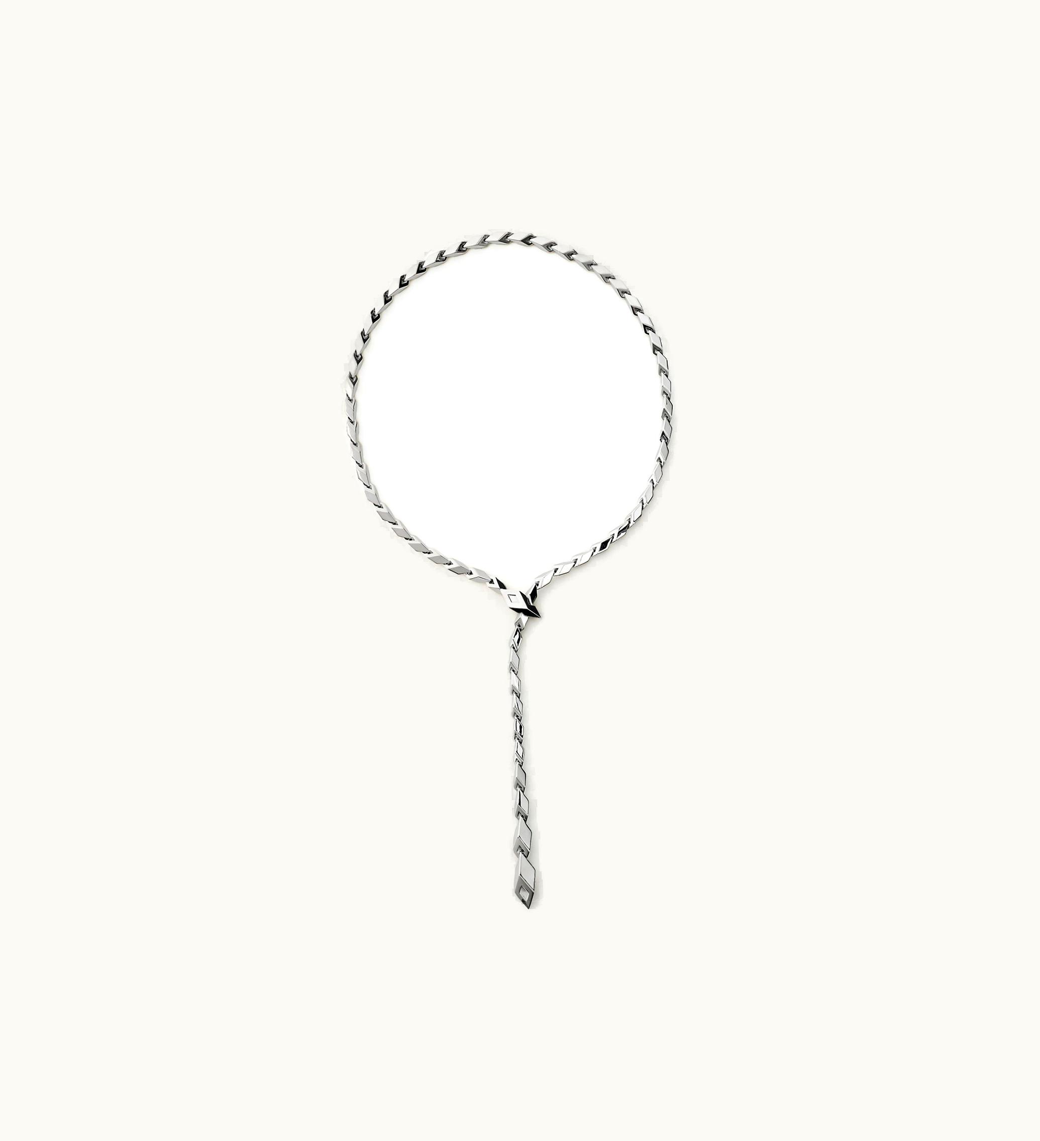 Burberry Burberry Hollow Cuban Chain Necklace In Silver - Women