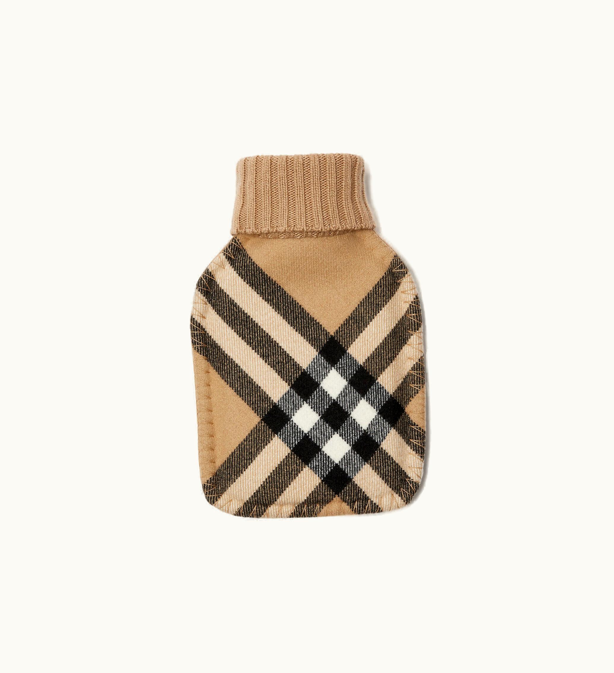 Burberry Burberry Check Cashmere Wool Hot Water Bottle In Archive Beige