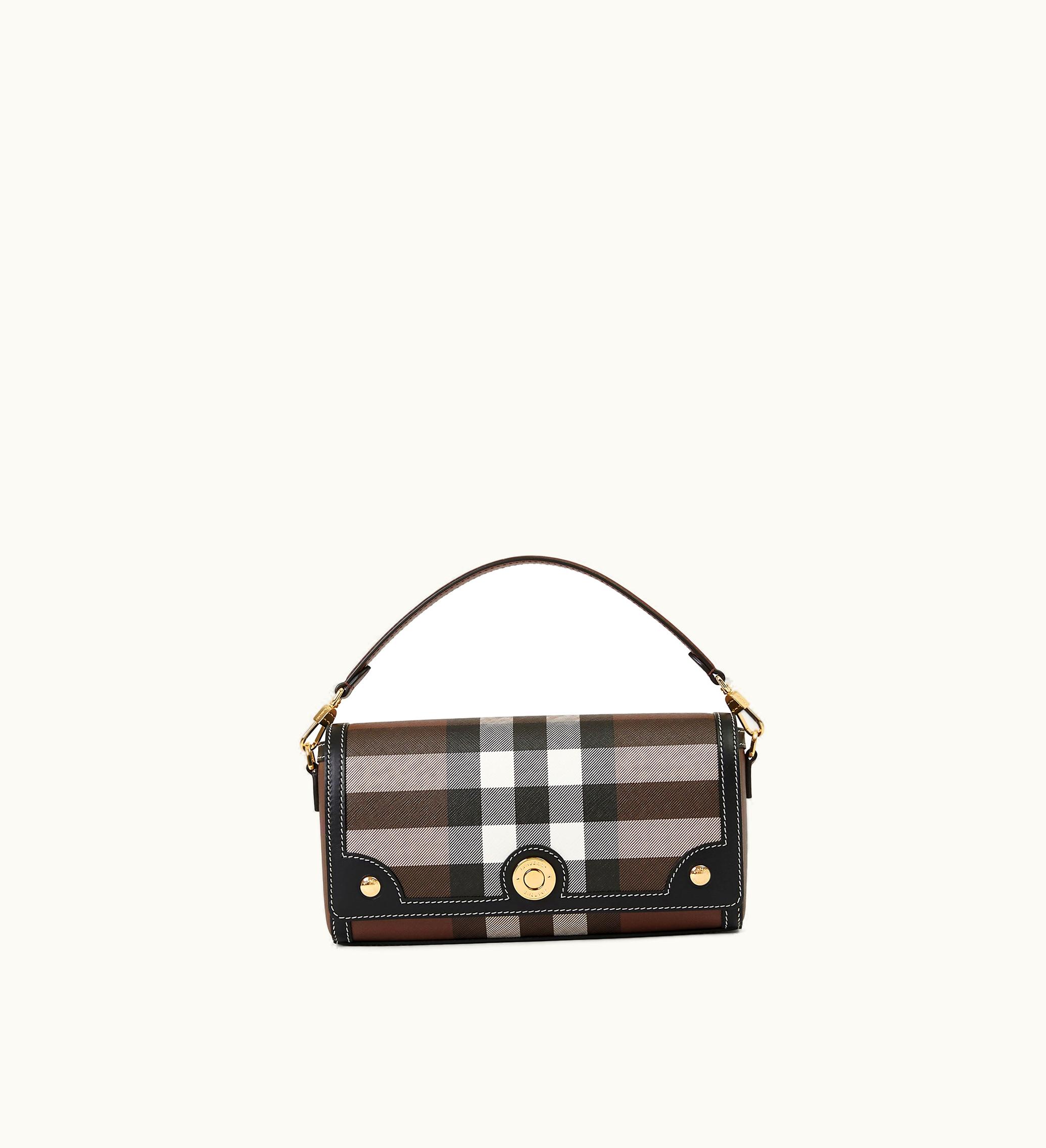 Burberry Burberry Top Handle Note Bag In Dark Birch Brown - Women